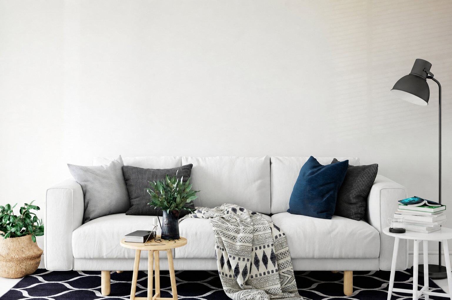 Living room wall art mockup