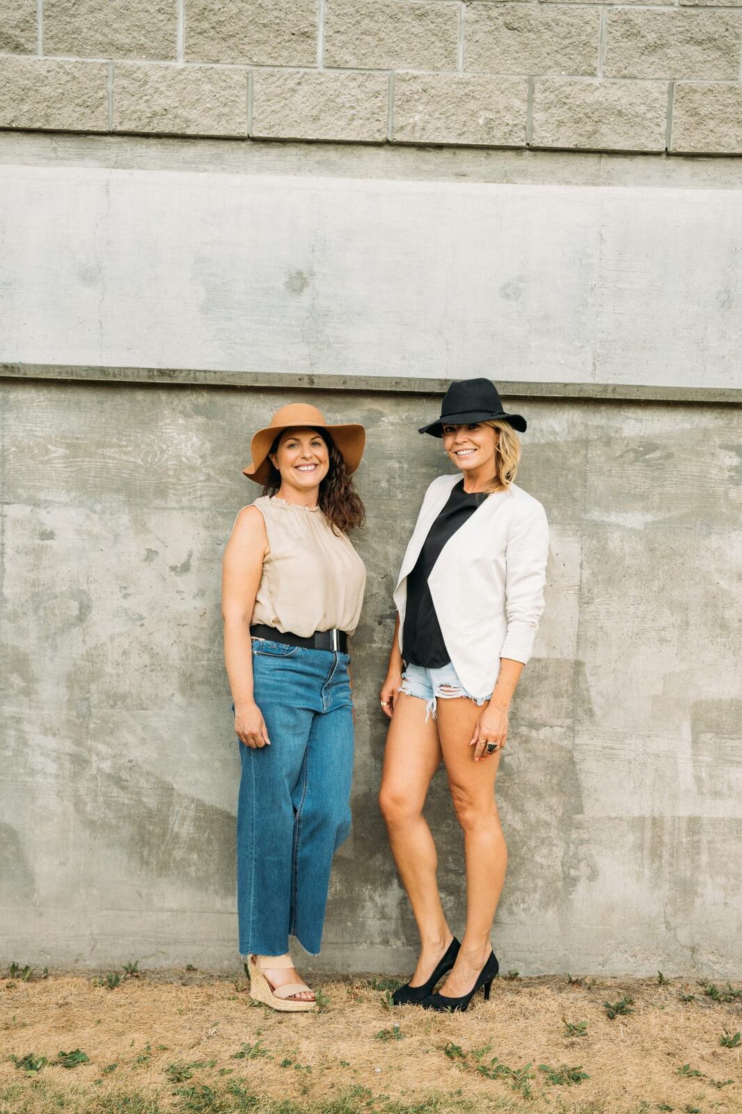 Let's Not Sugarcoat It, Summer corporate story frame 16: A summer business-portrait set for Let's Not Sugarcoat It: docks, colour, boat light and two women making room for conversations that are direct, raw and public..