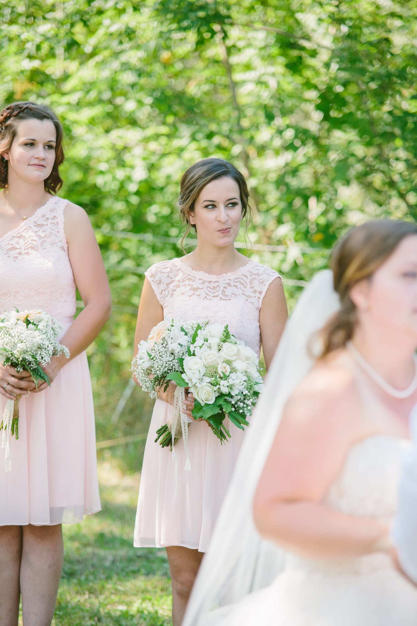 Barbara and Ryan weddings story frame 17: A Salmon Arm wedding near Mount Ida, moving from a private yard to Marine Peace Park and wharf portraits, with the groom's trucking life part of the story..