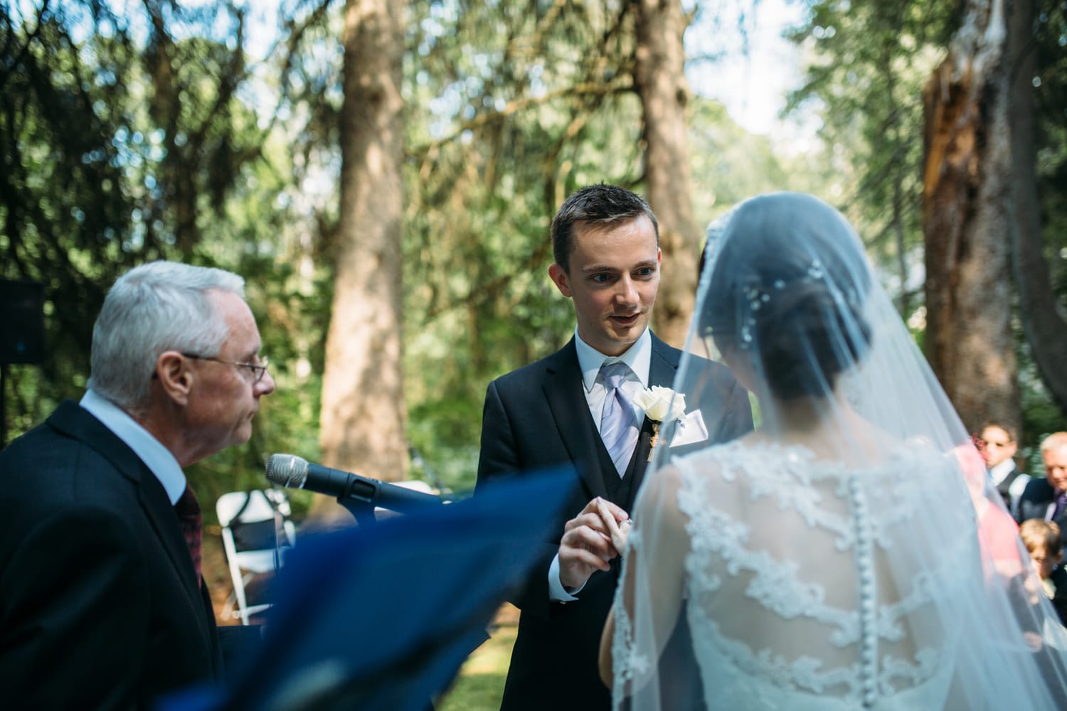 Ciara and Mikie weddings story frame 14: An Ontario wedding near Peterborough, with archive clues pointing to Trent University or Elmhirst Resort and a full reception-to-after-party story..