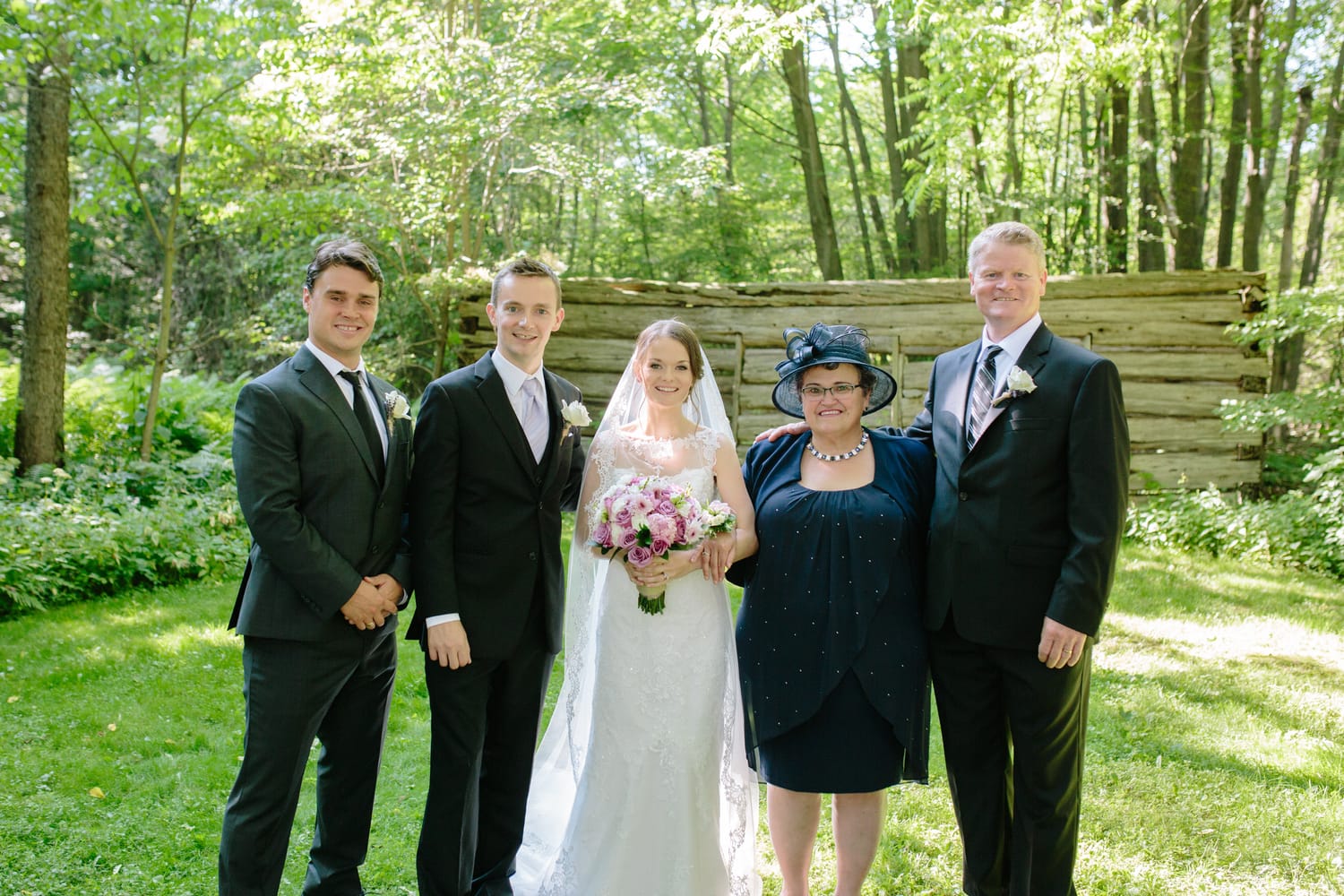 Ciara and Mikie weddings story frame 23: An Ontario wedding near Peterborough, with archive clues pointing to Trent University or Elmhirst Resort and a full reception-to-after-party story..