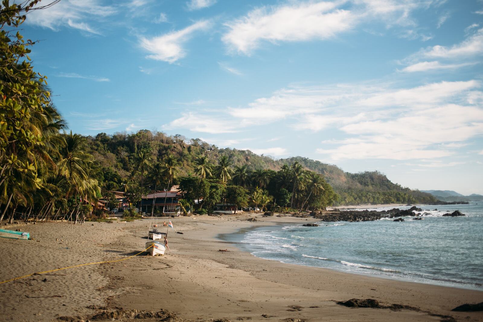 Costa Rica beach and blue sky