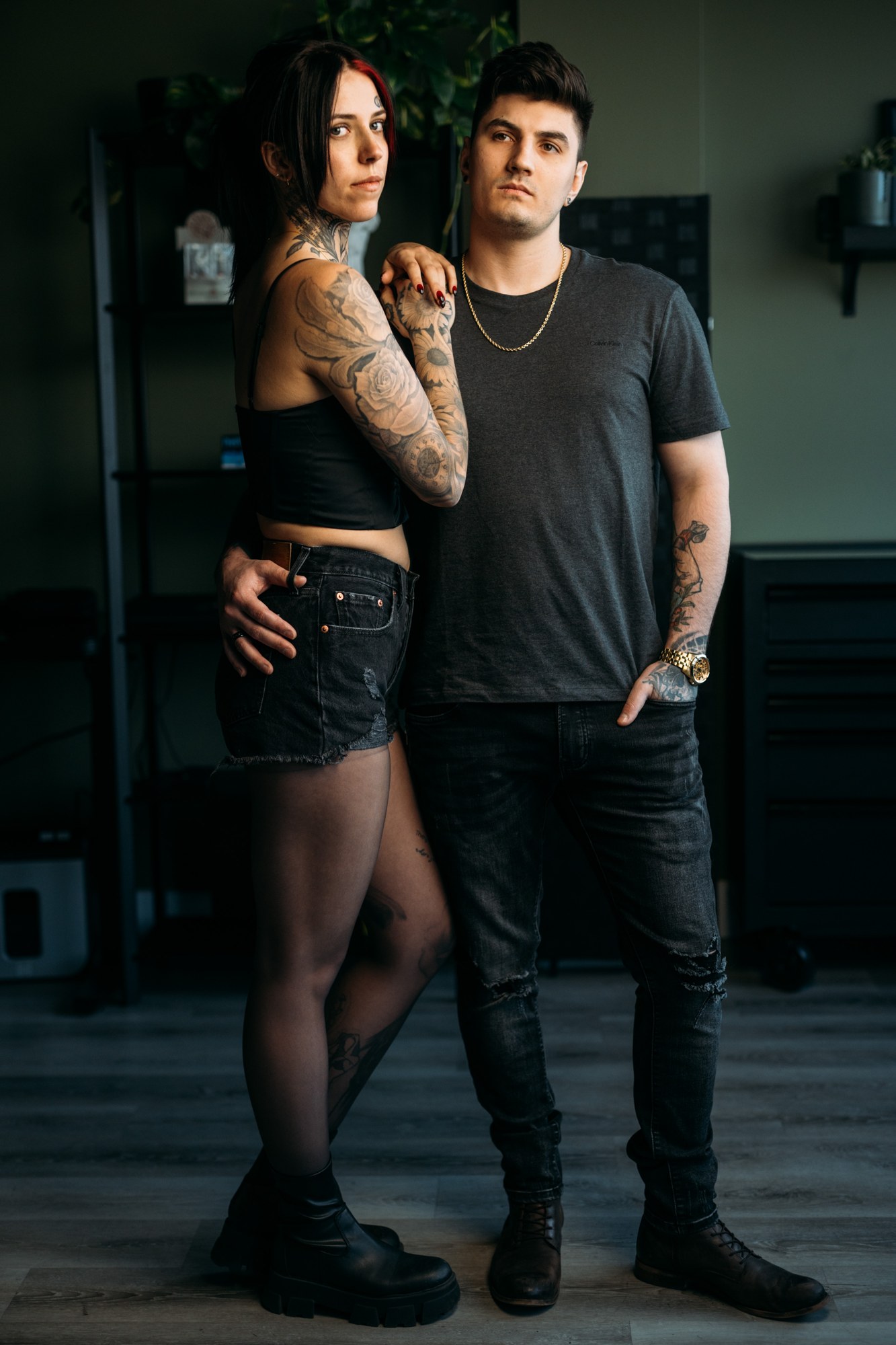 District Ink: Full paired studio portrait.