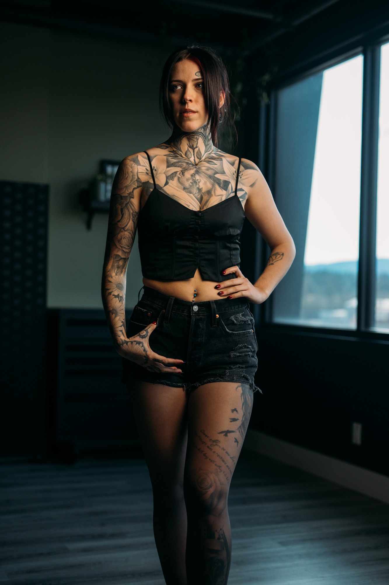 District Ink: Full figure in the studio.