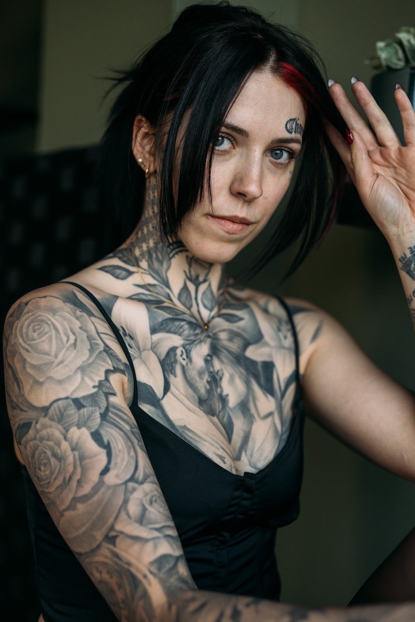 District Ink: Close gaze beside the window.