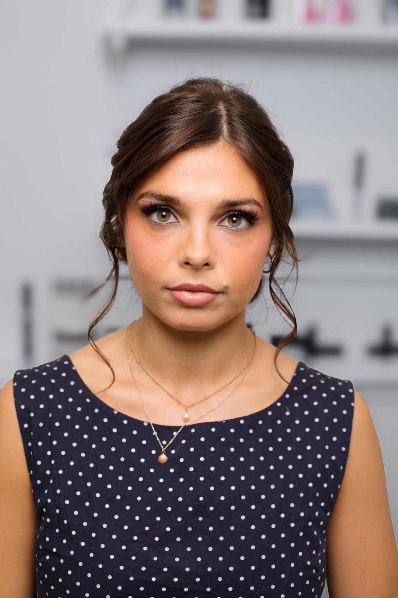 Bridal Beauty at Diva Den: Direct finished makeup portrait of Sunny.
