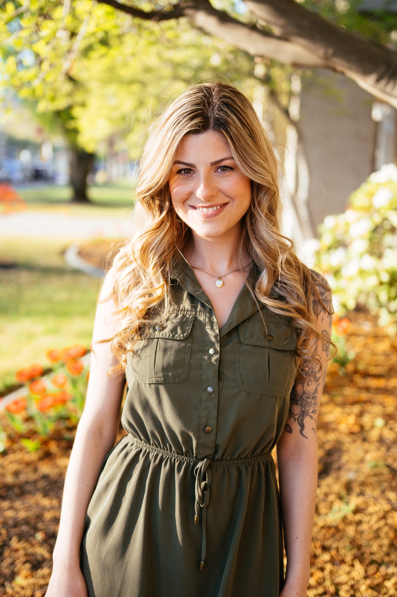Sophia — Olive Dress.