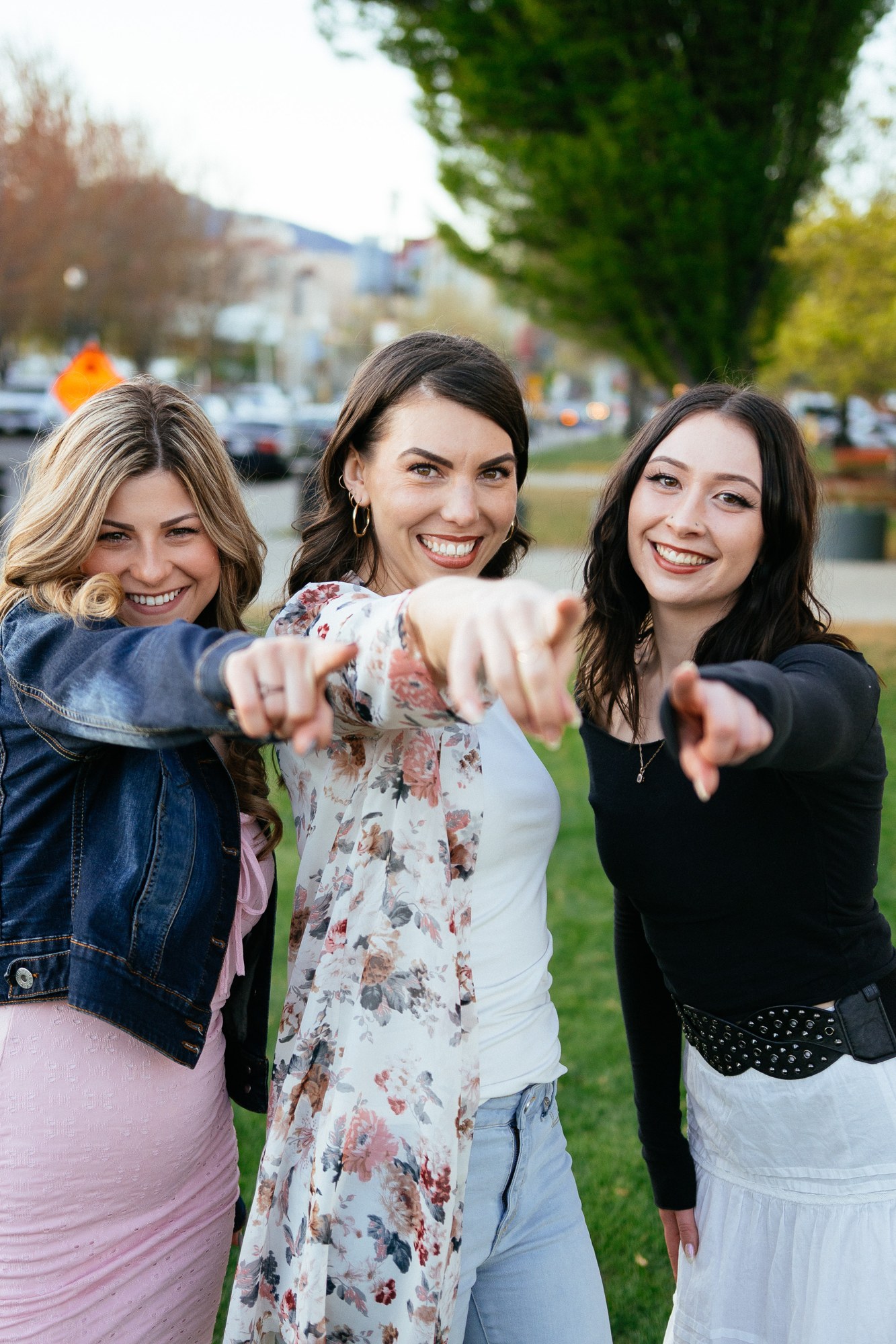 Lindsay, Sophia and Abby — Pointing at Camera.