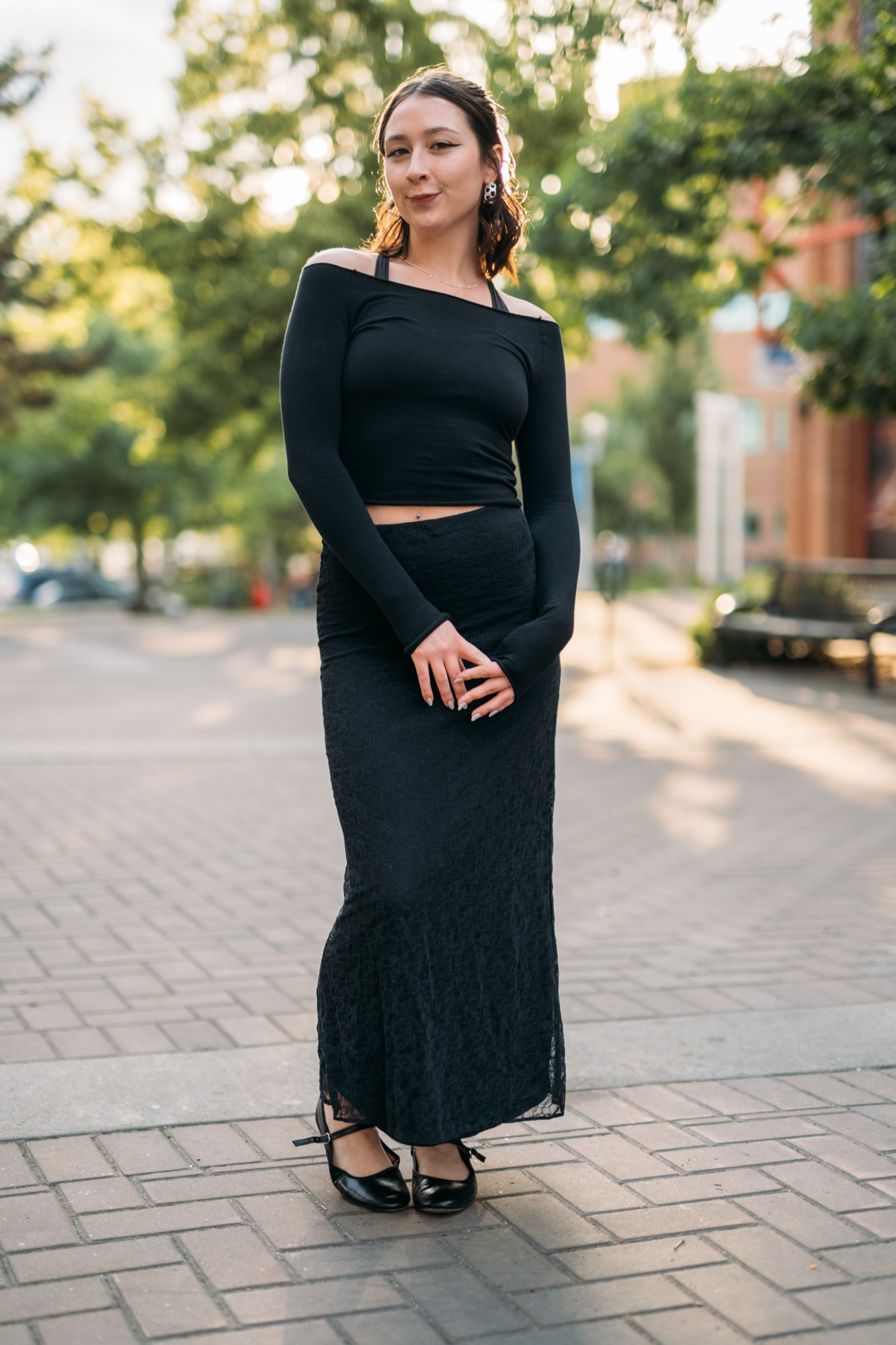 Diva Den Team Portraits: Calm full-length portrait of Abby.