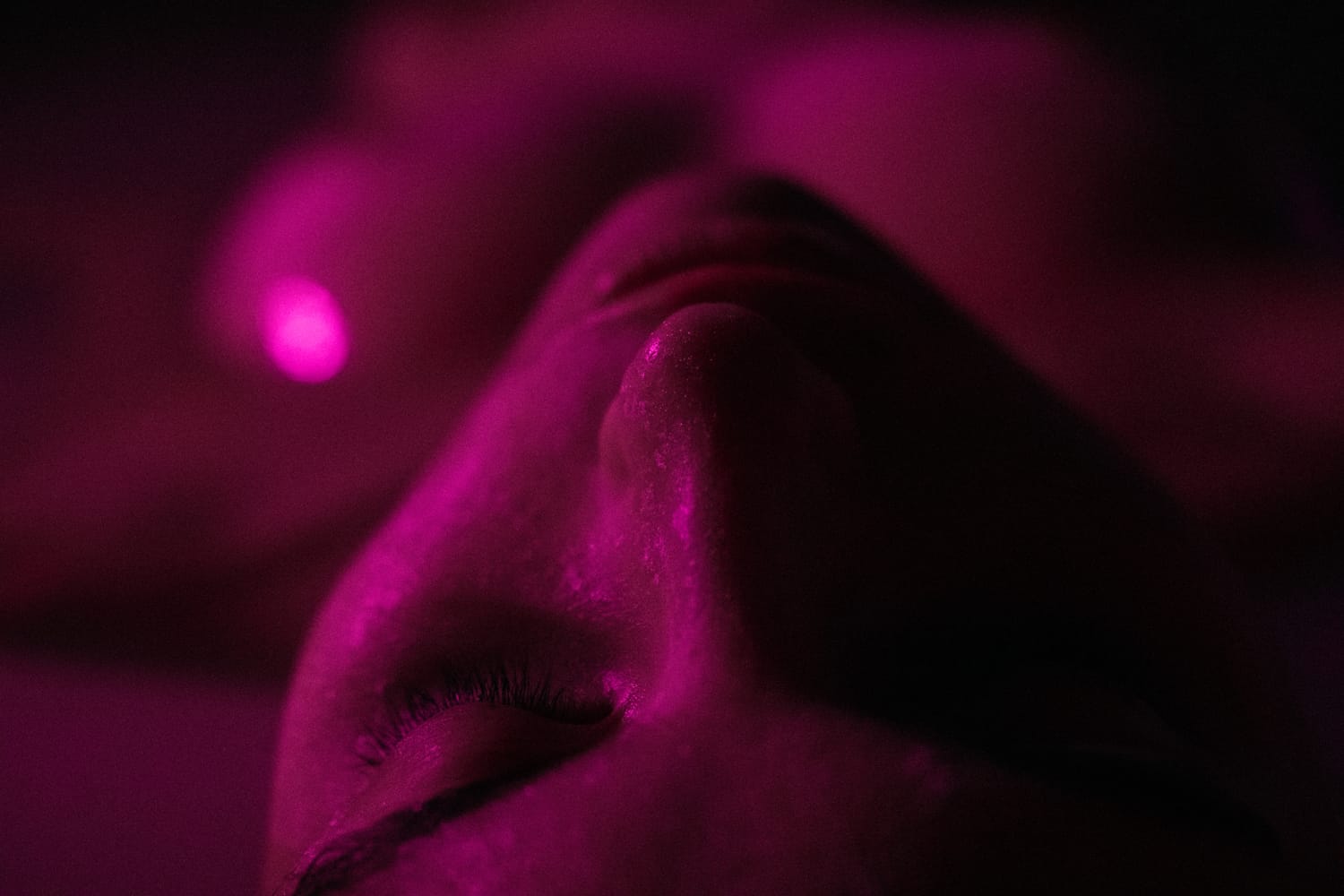 Float Space corporate story frame 48: A Float Space brand story with staff portraits, wellness atmosphere, red-light portrait texture and campaign-ready business imagery..