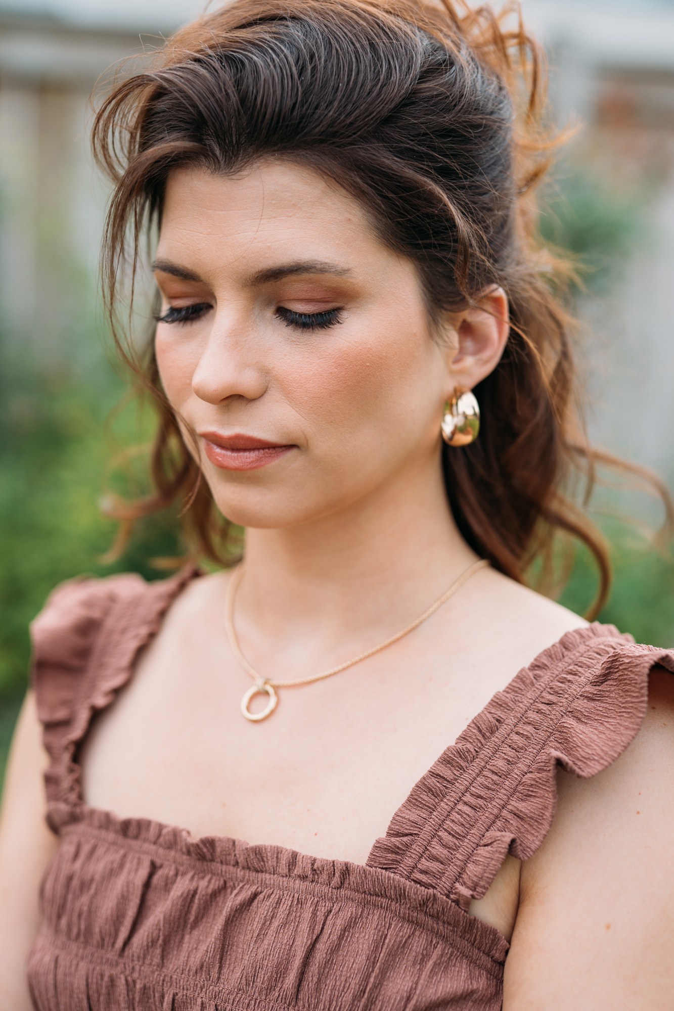 Marie — - Look 1, Garden Wall - Seated.