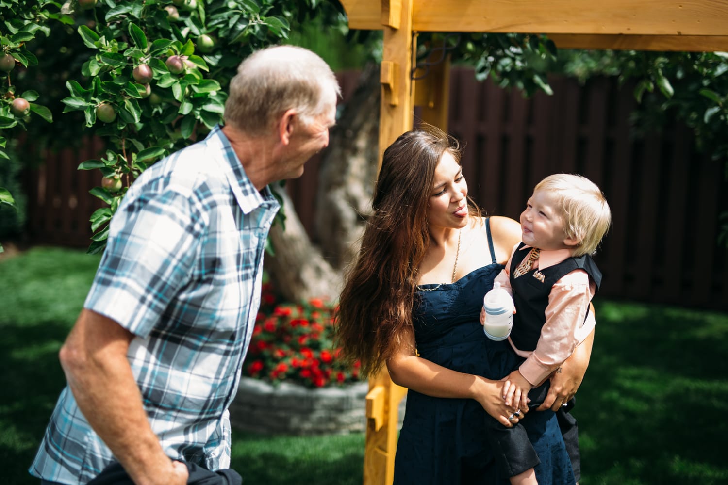 Hannah and Max weddings story frame 4: A sweet private backyard wedding in Kamloops, with family closeness, friend energy, weather and detail moments that make the archive feel alive..