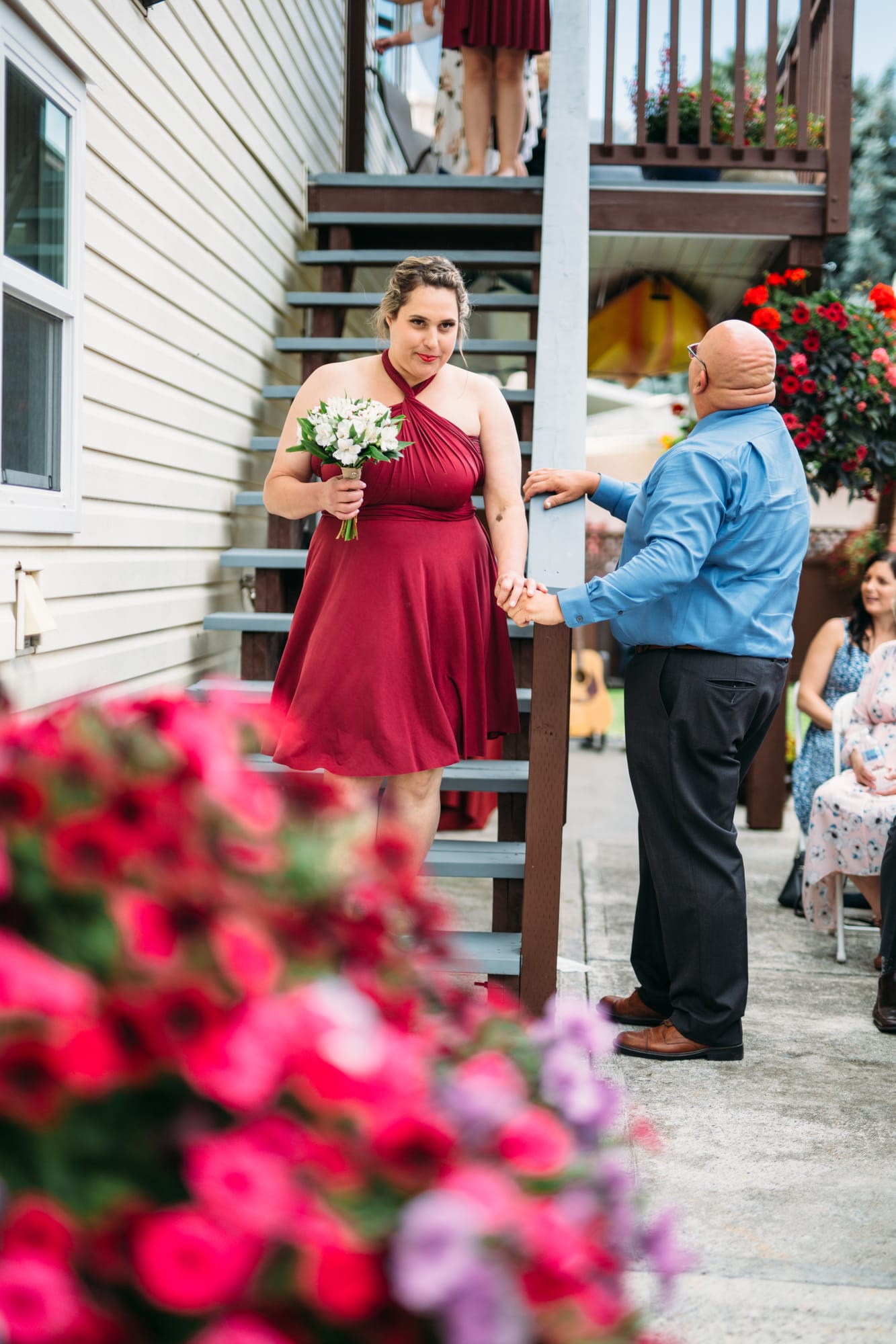 Hannah and Max weddings story frame 6: A sweet private backyard wedding in Kamloops, with family closeness, friend energy, weather and detail moments that make the archive feel alive..