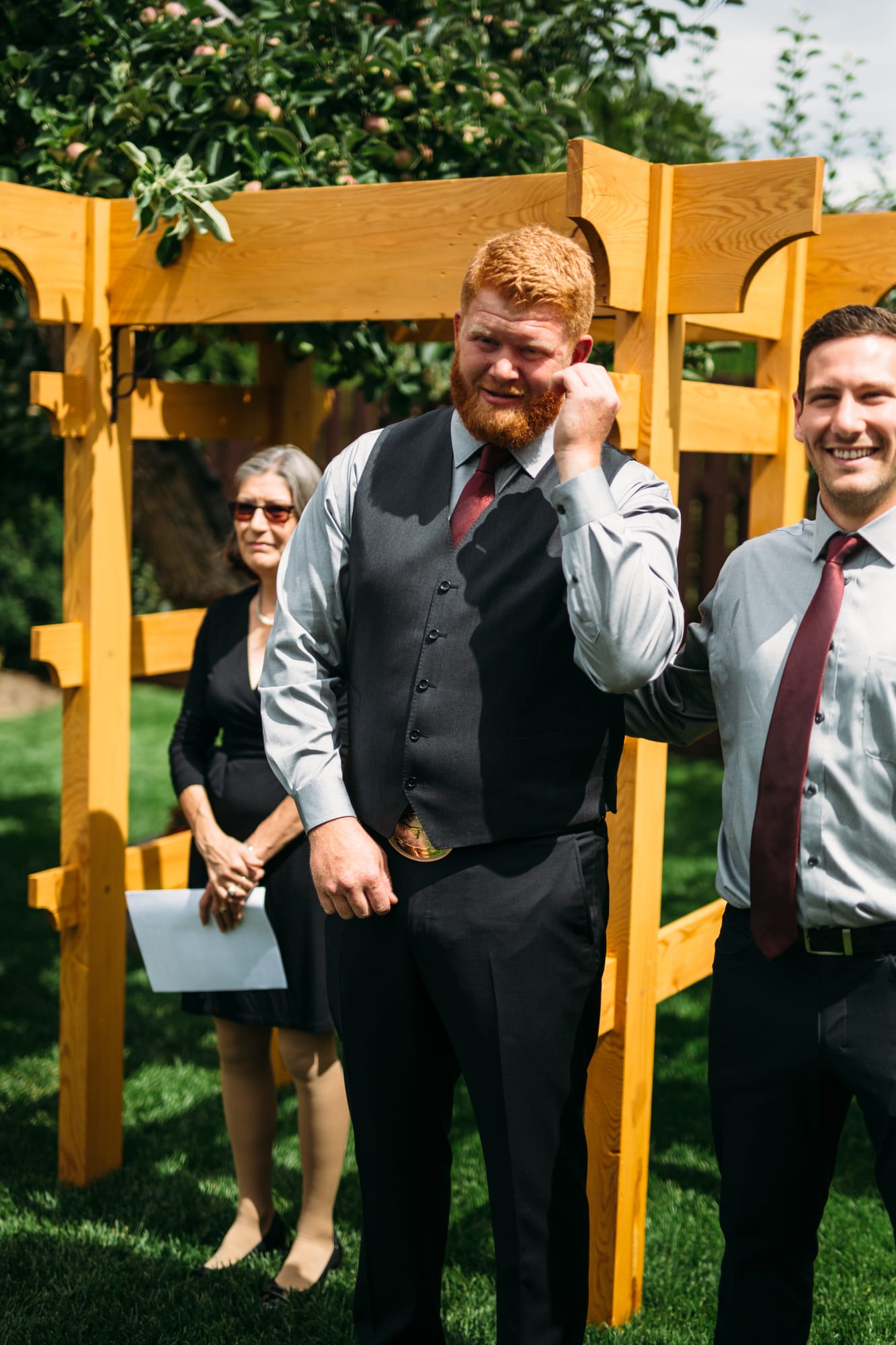 Hannah and Max weddings story frame 8: A sweet private backyard wedding in Kamloops, with family closeness, friend energy, weather and detail moments that make the archive feel alive..