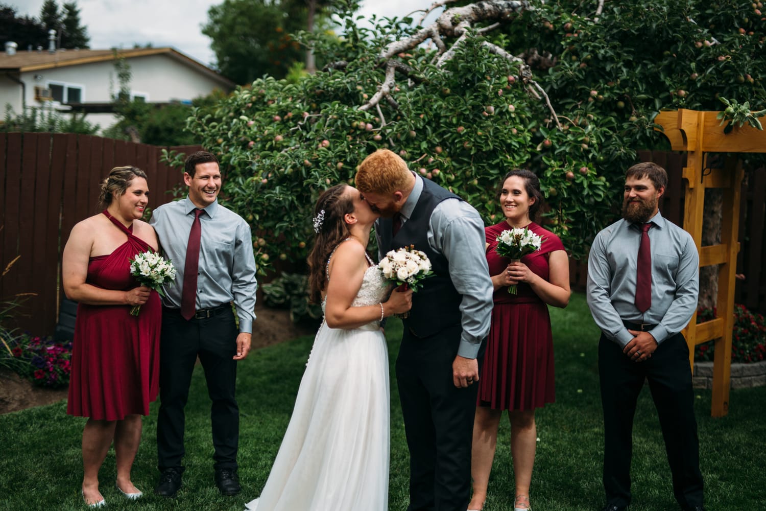 Hannah and Max weddings story frame 17: A sweet private backyard wedding in Kamloops, with family closeness, friend energy, weather and detail moments that make the archive feel alive..