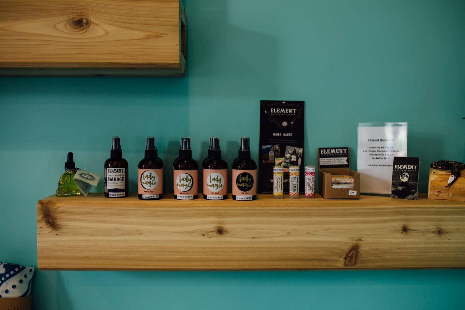 Lavender Lotus corporate story frame 3: Wellness brand photography for Lavender Lotus in the Okanagan, with interiors, product details, owner portraits, staff portraits and treatment-room atmosphere for a local wellness business..
