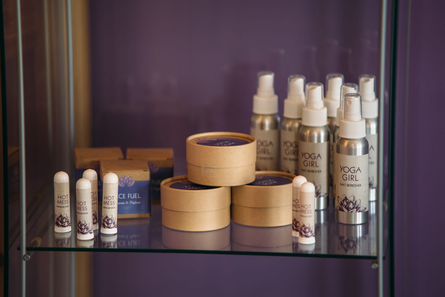 Lavender Lotus corporate story frame 17: Wellness brand photography for Lavender Lotus in the Okanagan, with interiors, product details, owner portraits, staff portraits and treatment-room atmosphere for a local wellness business..