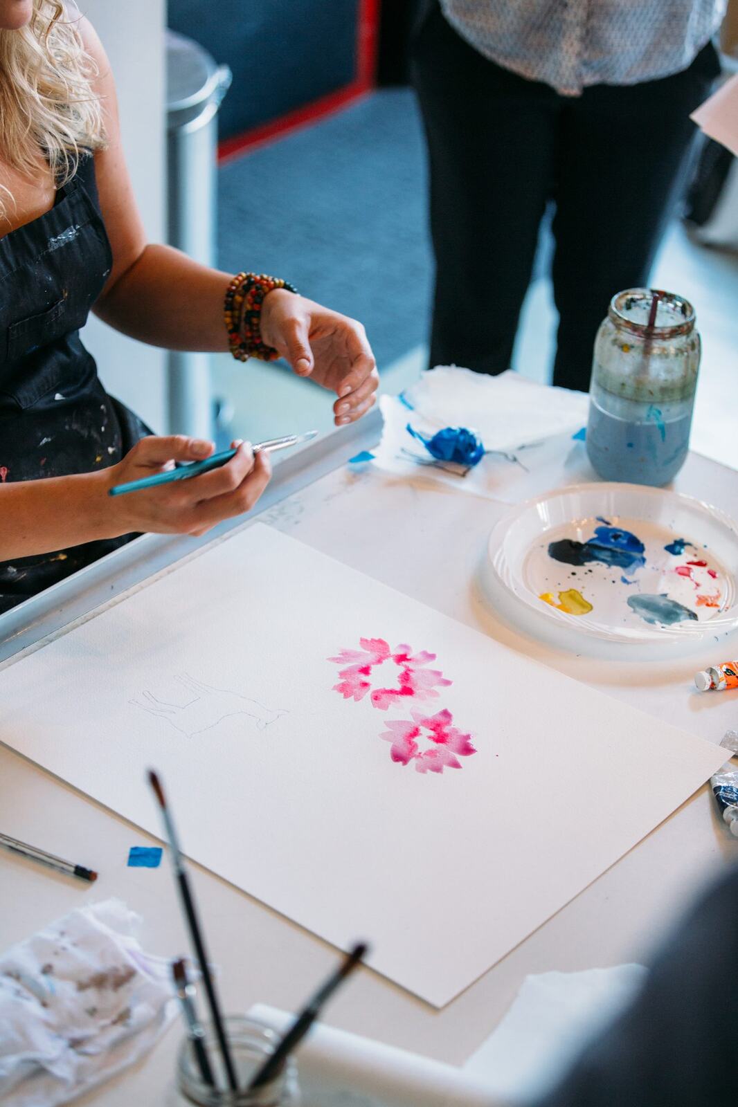 Learn to Paint floral and landscape examples displayed side by side.
