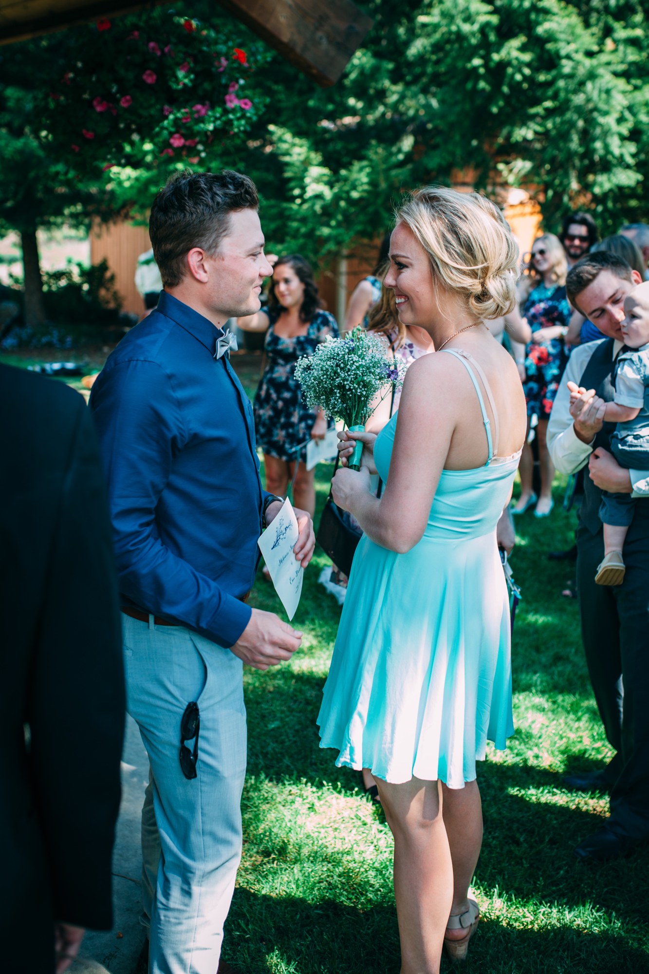 Mel & Eric: A natural guest greeting after the ceremony.