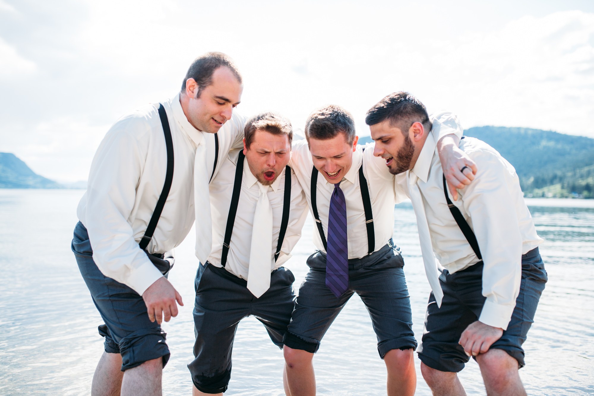 Mel & Eric: A genuine laughing moment with the groomsmen.