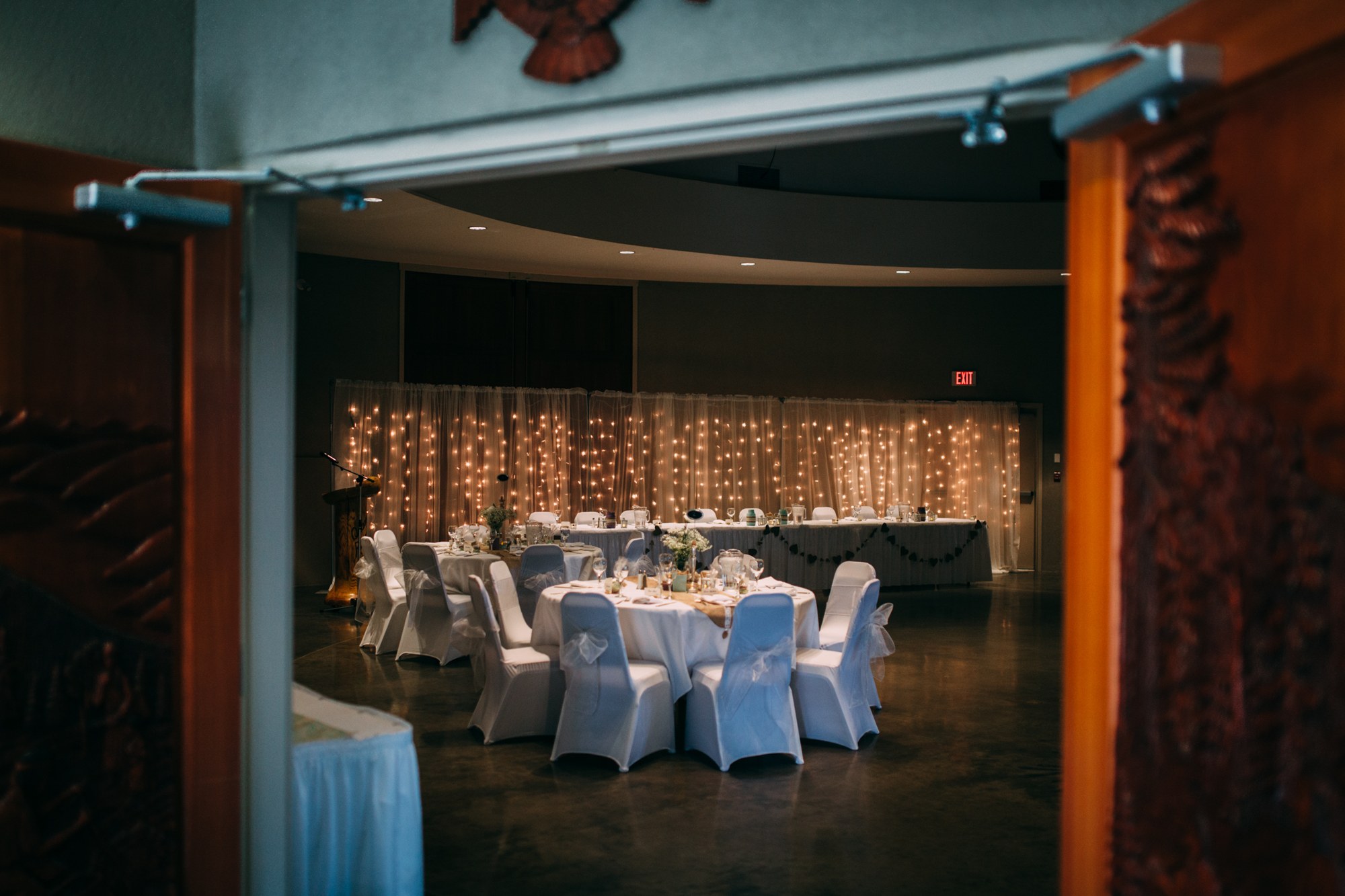 Mel & Eric: The reception room through the doorway.