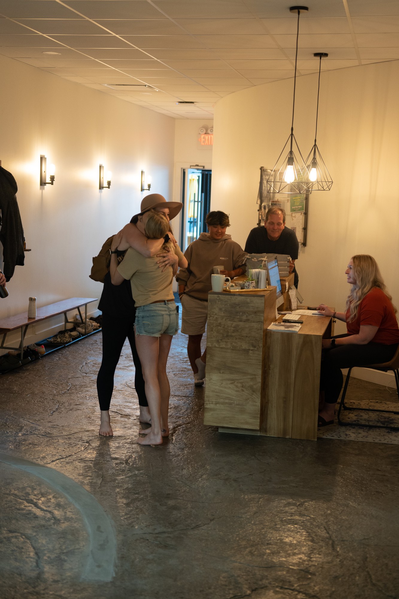 Our Yoga Space Turns Three: A warm welcome and embrace at the studio entrance.