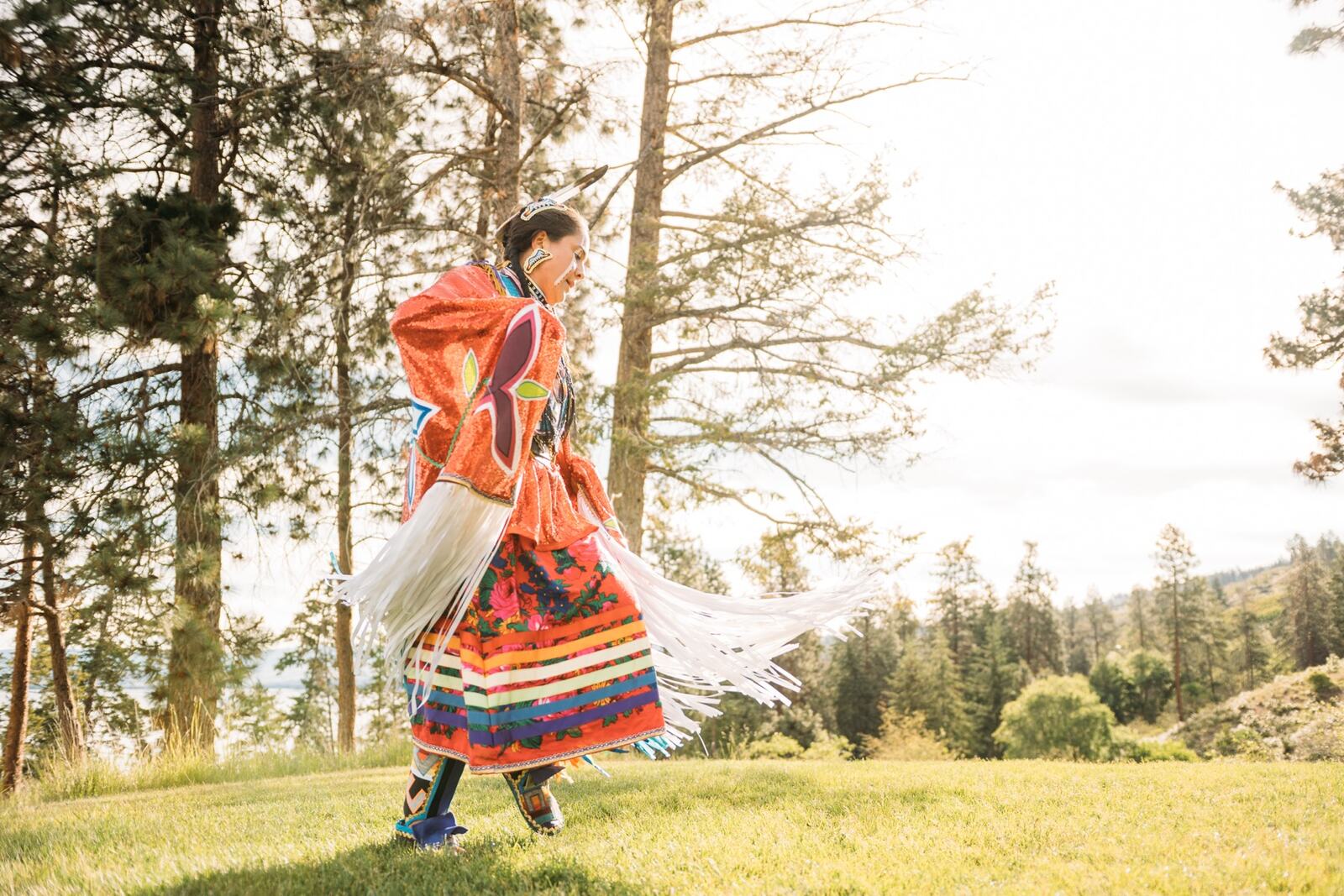 Pala-Neekiki Powwow documentary / travel story frame 5: A documentary/event story with colour, movement, regalia and gathering, held with a quieter image-led tone..