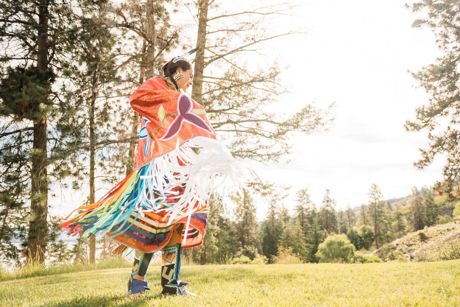 Pala-Neekiki Powwow documentary / travel story frame 6: A documentary/event story with colour, movement, regalia and gathering, held with a quieter image-led tone..