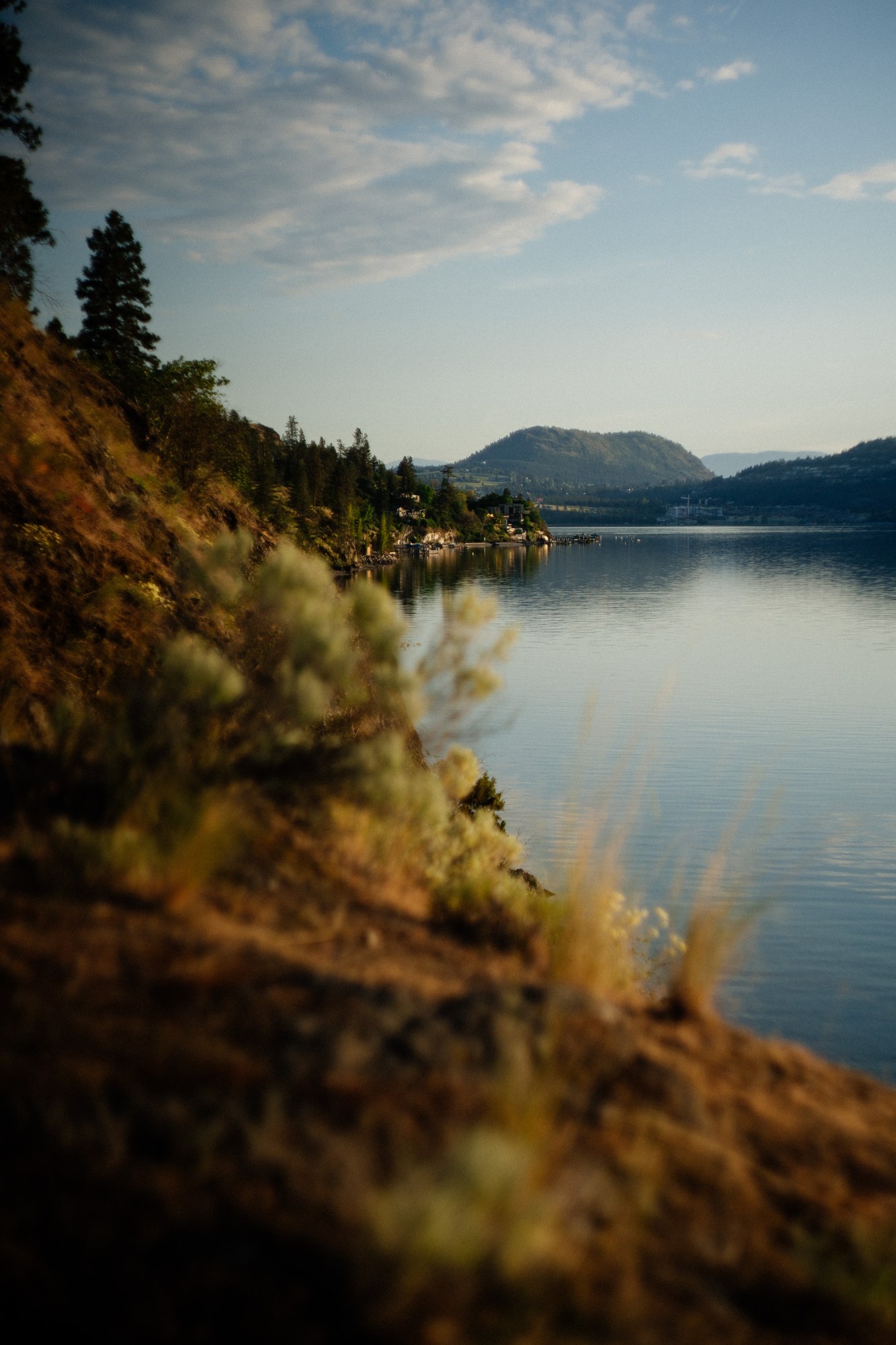 Evening Light at Paul’s Tomb: Sunlit shore leading toward the reflected mountains.