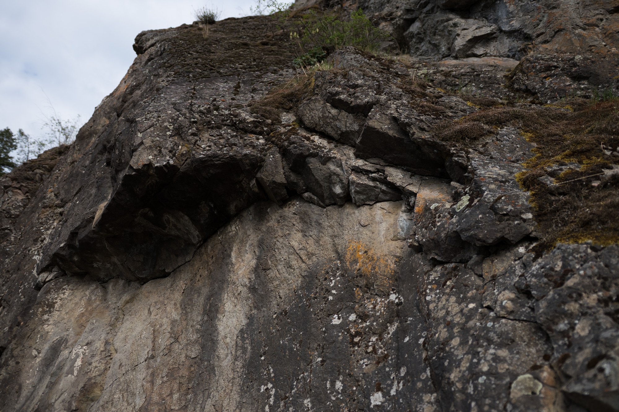 A Spring Walk to Paul’s Tomb: Close rock strata and cliff geometry.