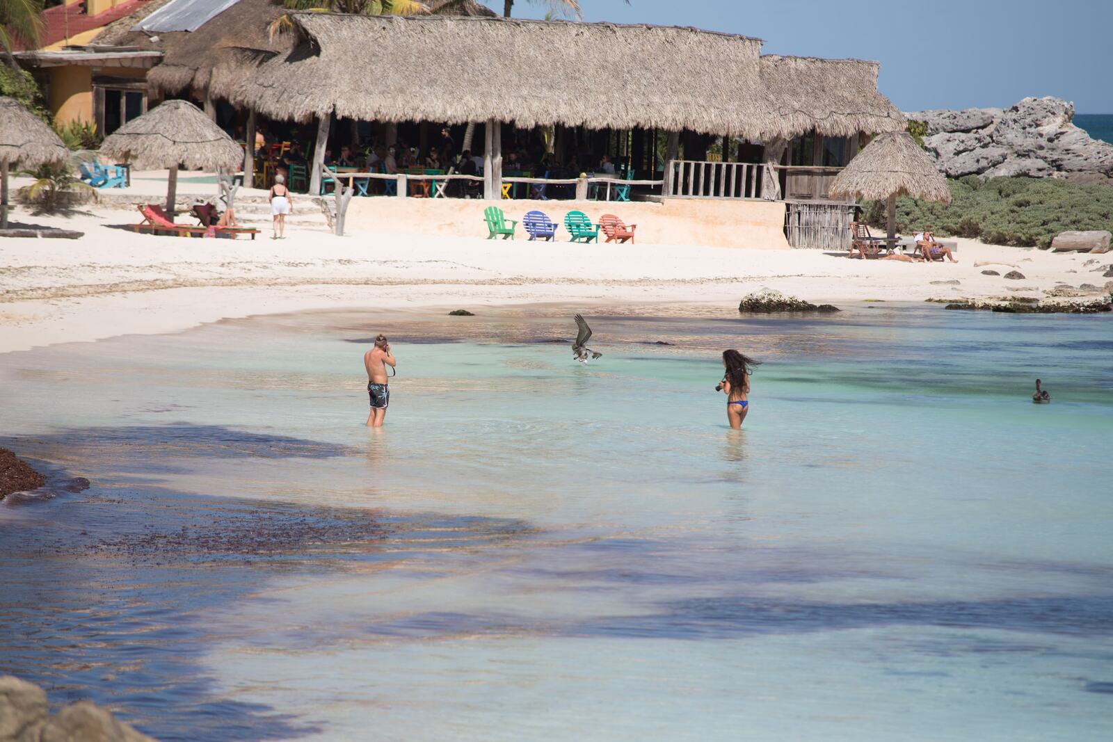Beach and water context in Mexico