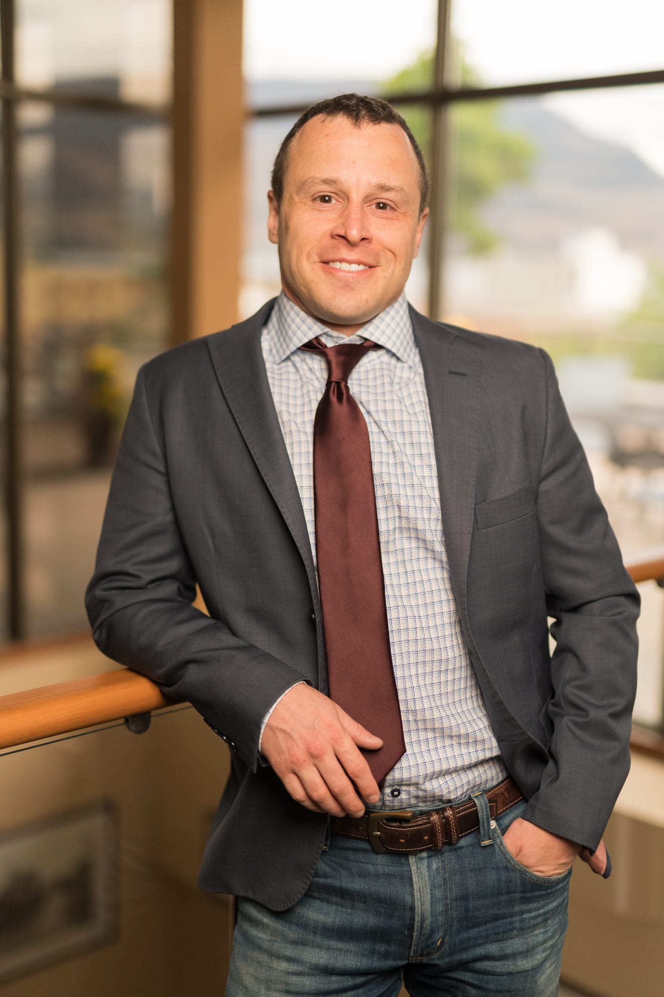 Pushor Mitchell LLP corporate story frame 2: Corporate portraits for Pushor Mitchell LLP in Kelowna, with polished office headshots, approachable legal-team profile images and business photography for a professional law firm..