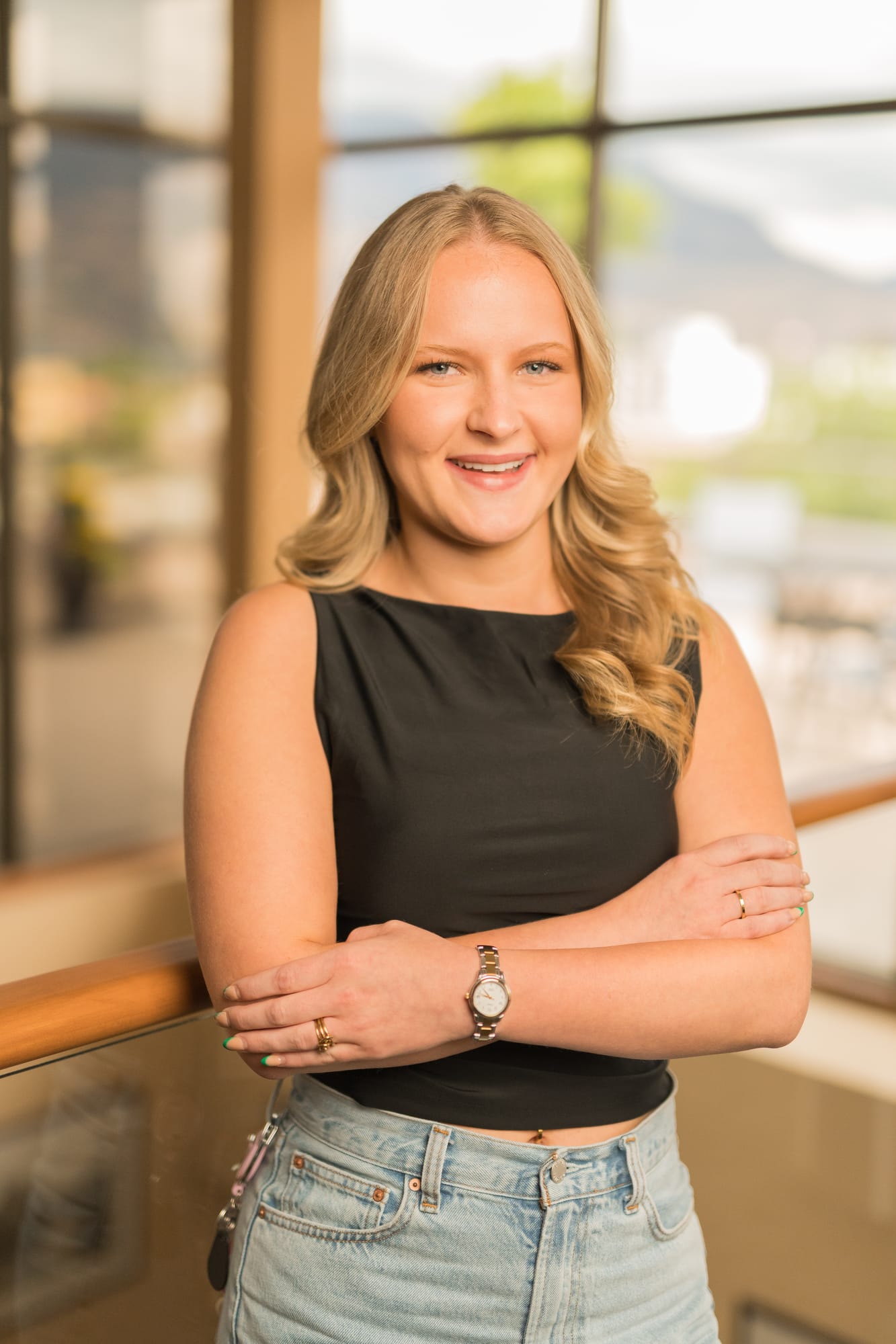 Pushor Mitchell LLP corporate story frame 10: Corporate portraits for Pushor Mitchell LLP in Kelowna, with polished office headshots, approachable legal-team profile images and business photography for a professional law firm..