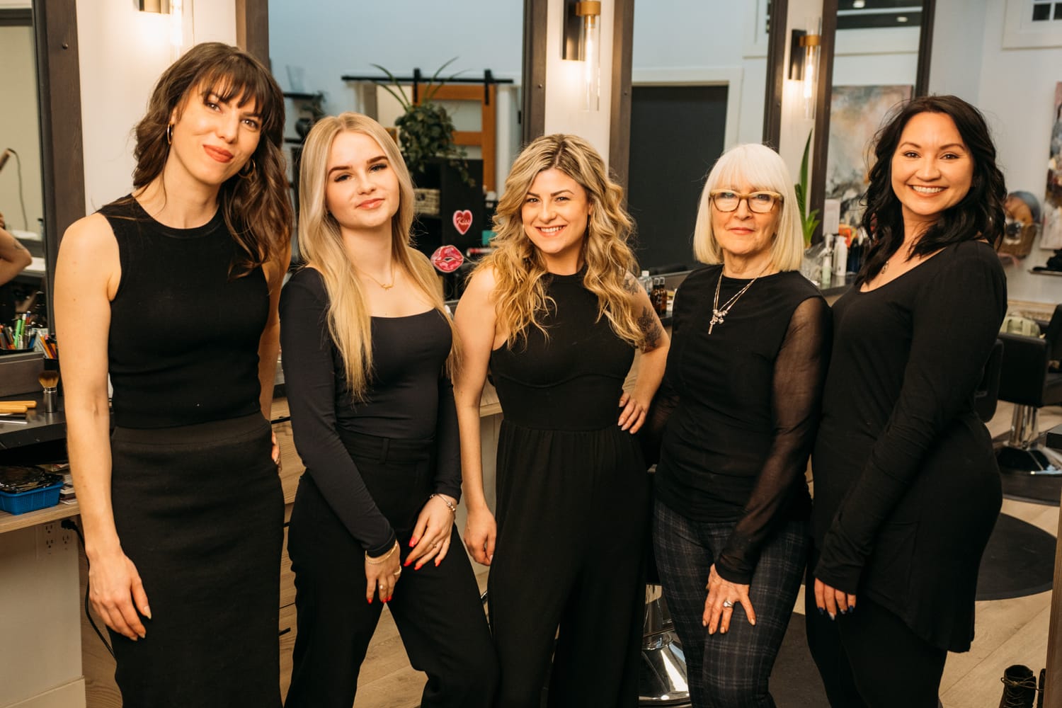 Sass Hair and Diva Den corporate story frame 38: Special-event, prom and grad beauty portraits for Sass Hair and Diva Den in Kelowna, with finished hair, makeup, salon atmosphere and polished vendor images..