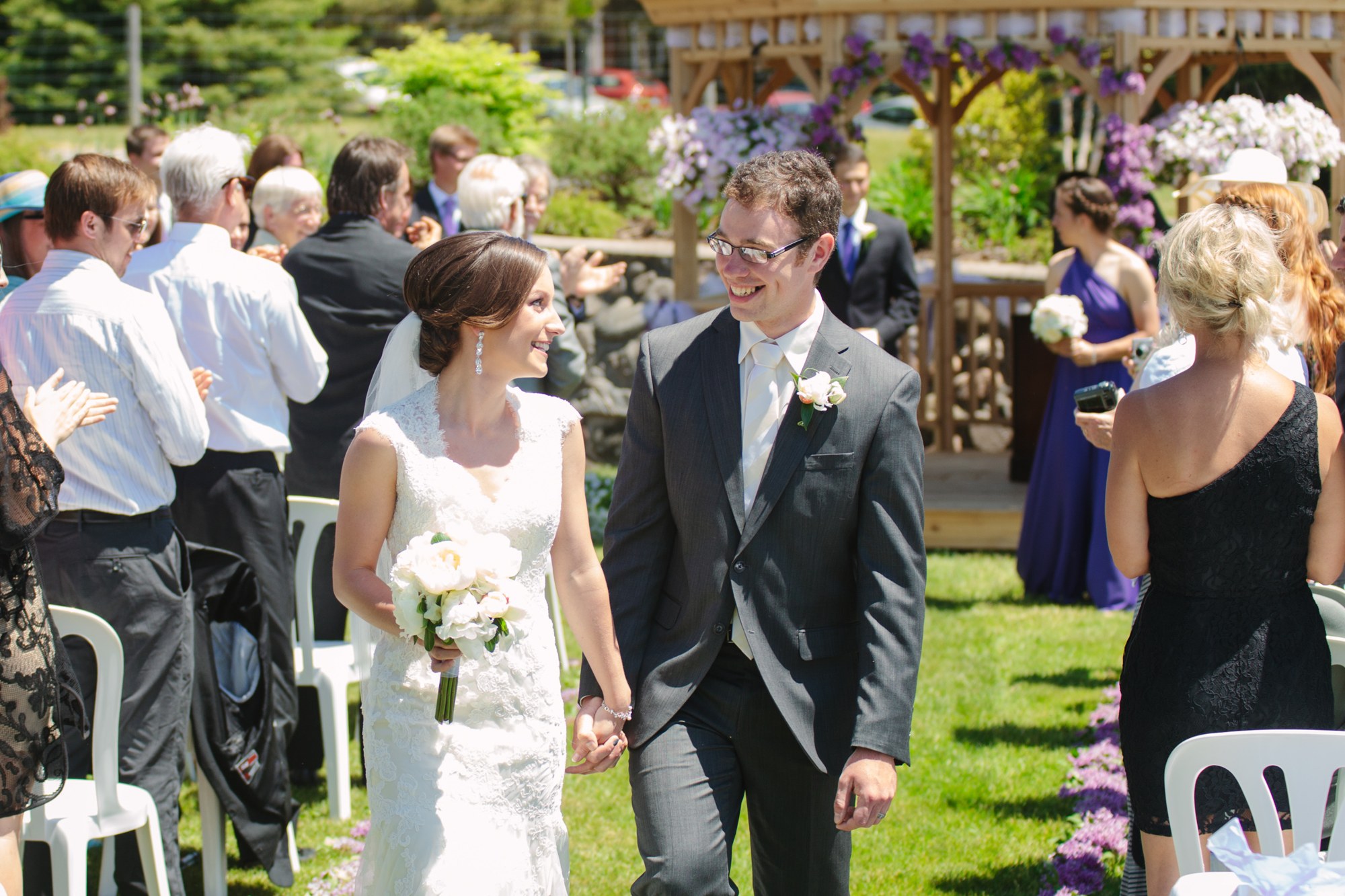 Shannon & Ehren: The couple walking out together.