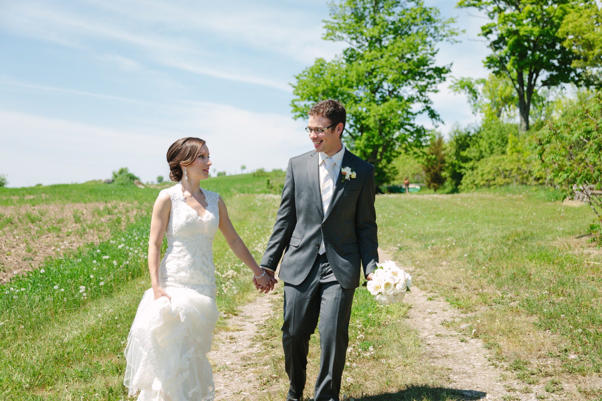 Shannon & Ehren: The couple walking hand in hand.