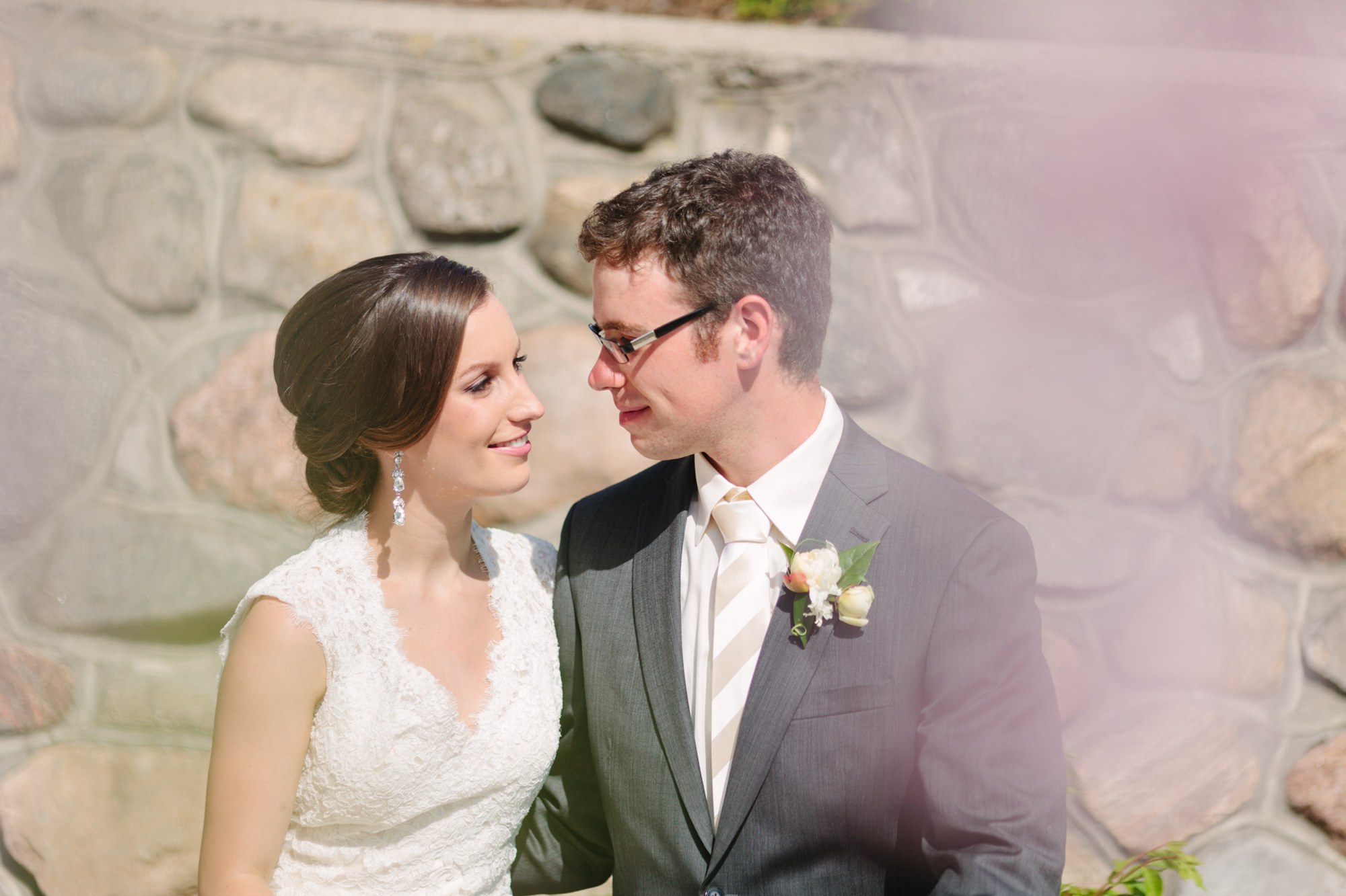Shannon & Ehren: A quiet affectionate seated couple portrait.