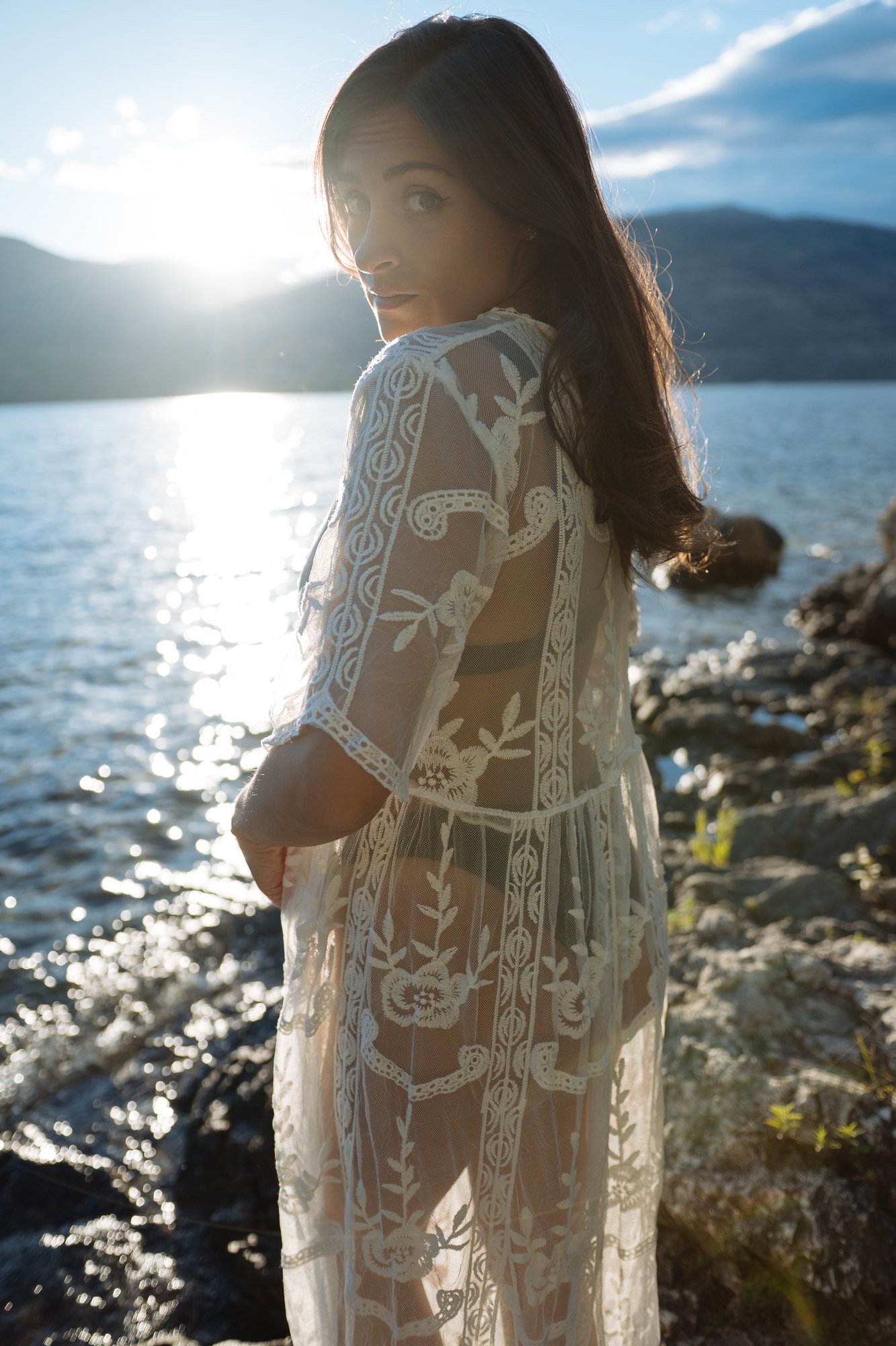 Shatille — turning in the low sun beside the water