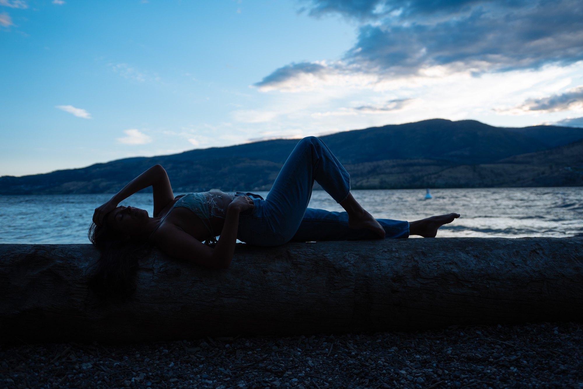 Shatille — a reclining silhouette against the evening sky