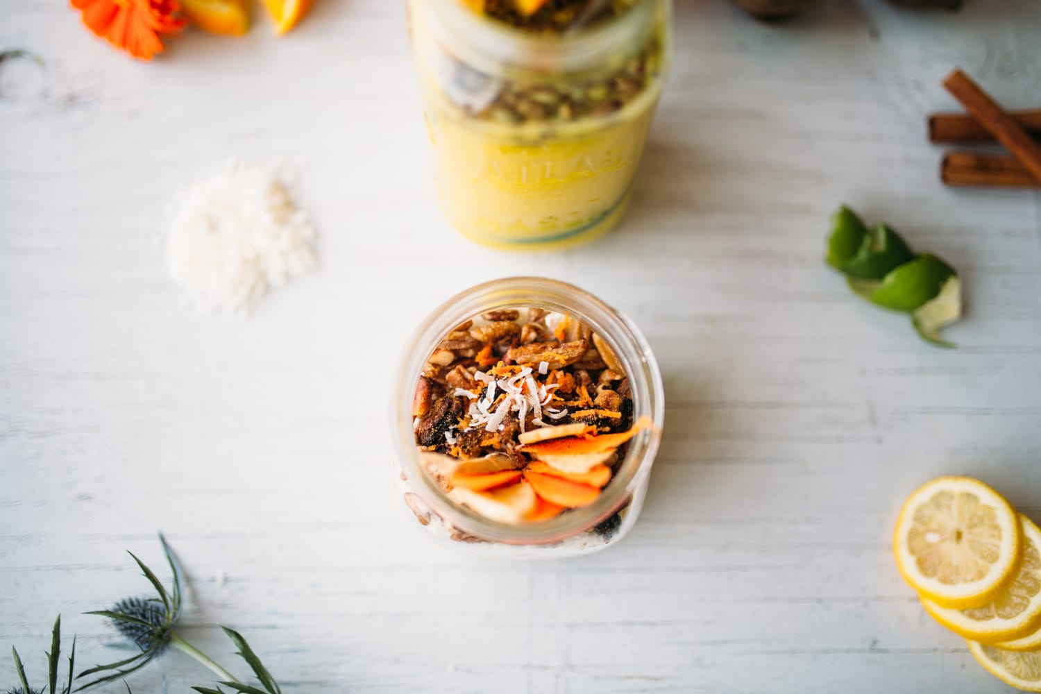 Smudge Noshery corporate story frame 24: Food and hospitality brand photography for Smudge Noshery in Salmon Arm, BC, with colourful flatlays, smoothies, bowls, cafe details and commercial product images for a local restaurant..
