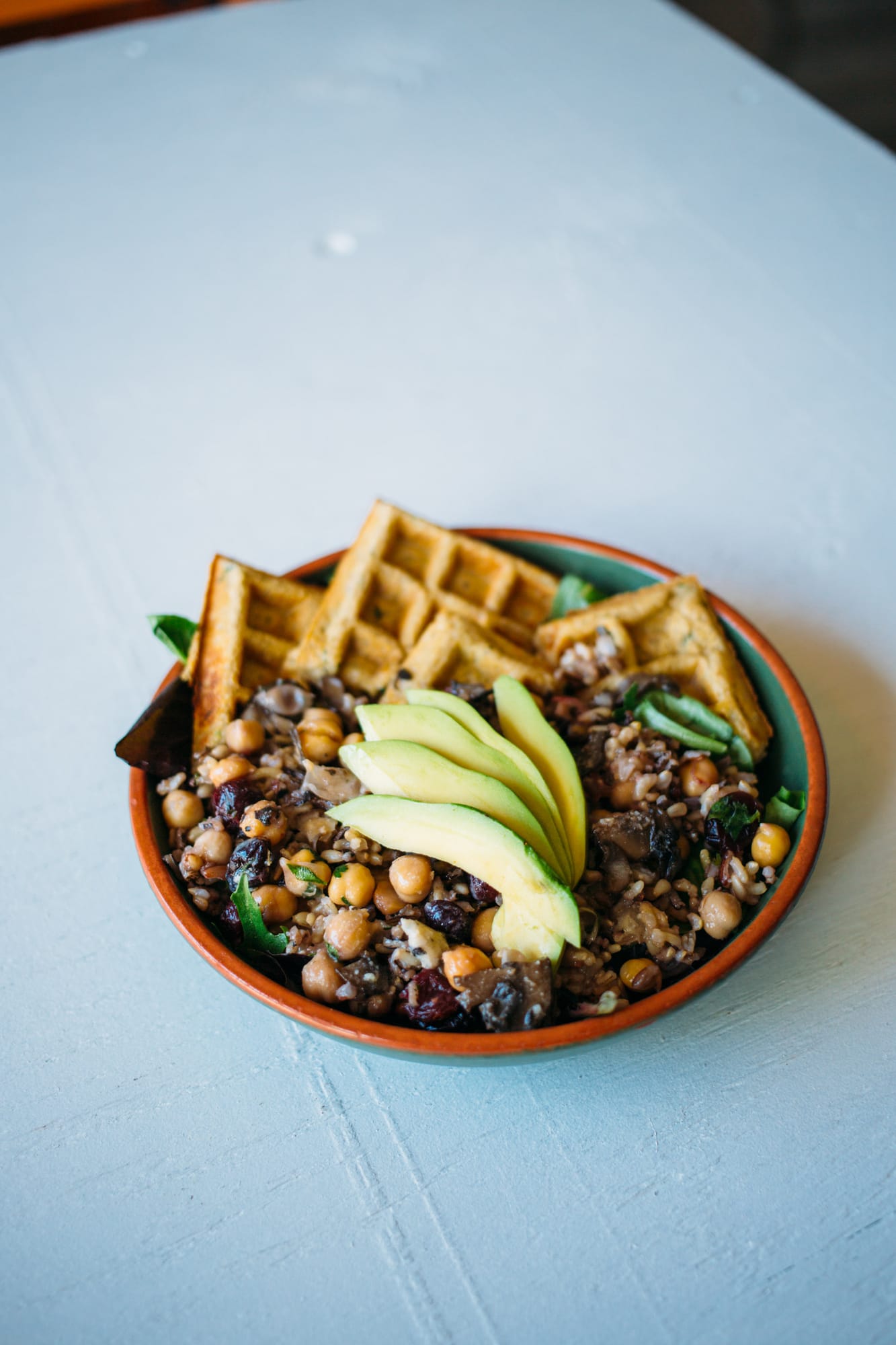 Smudge Noshery corporate story frame 29: Food and hospitality brand photography for Smudge Noshery in Salmon Arm, BC, with colourful flatlays, smoothies, bowls, cafe details and commercial product images for a local restaurant..