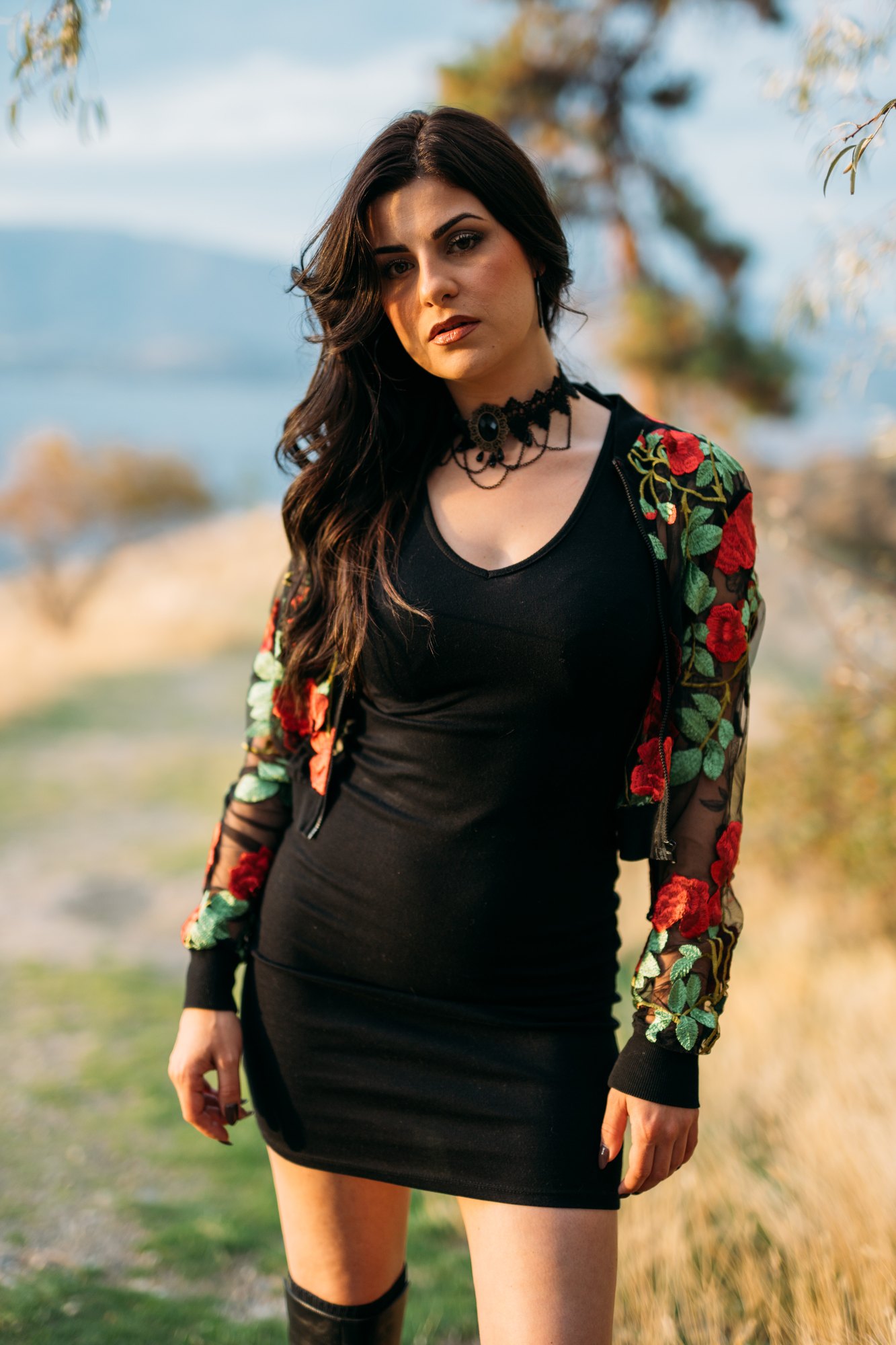 Sophia — portrait beside the autumn trail