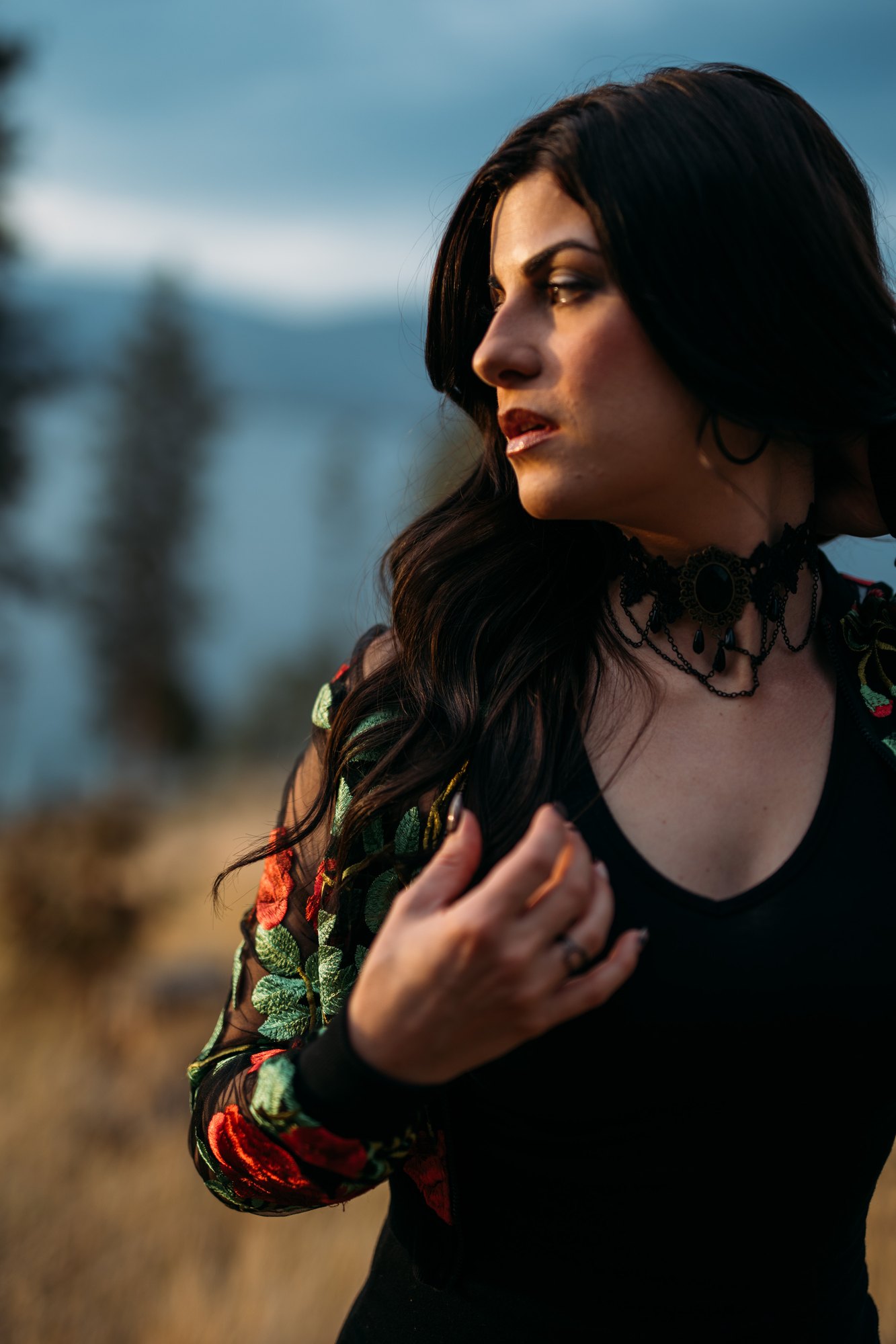Sophia — quiet side portrait on the hillside