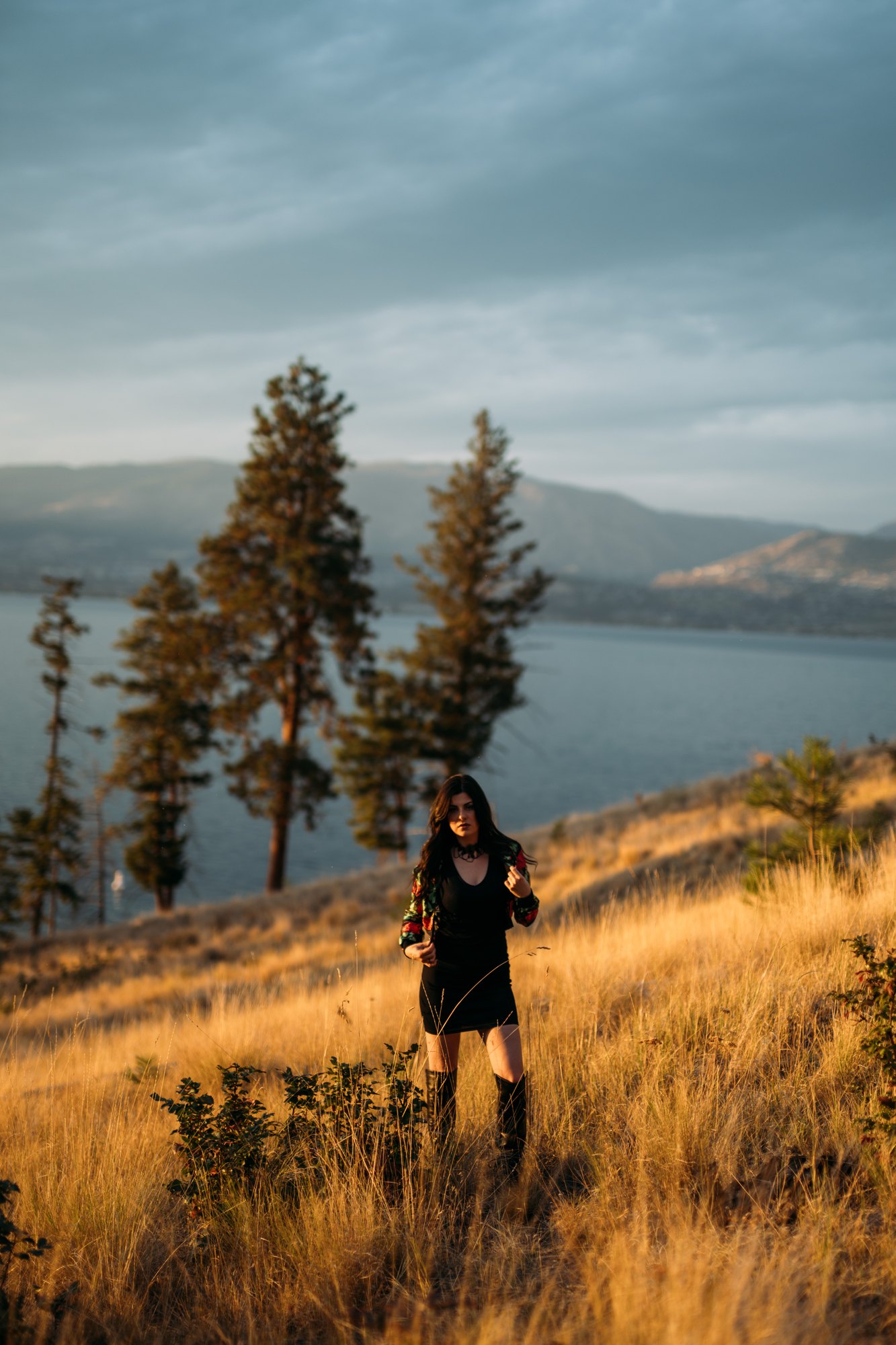 Sophia — the open hillside and Okanagan Lake below