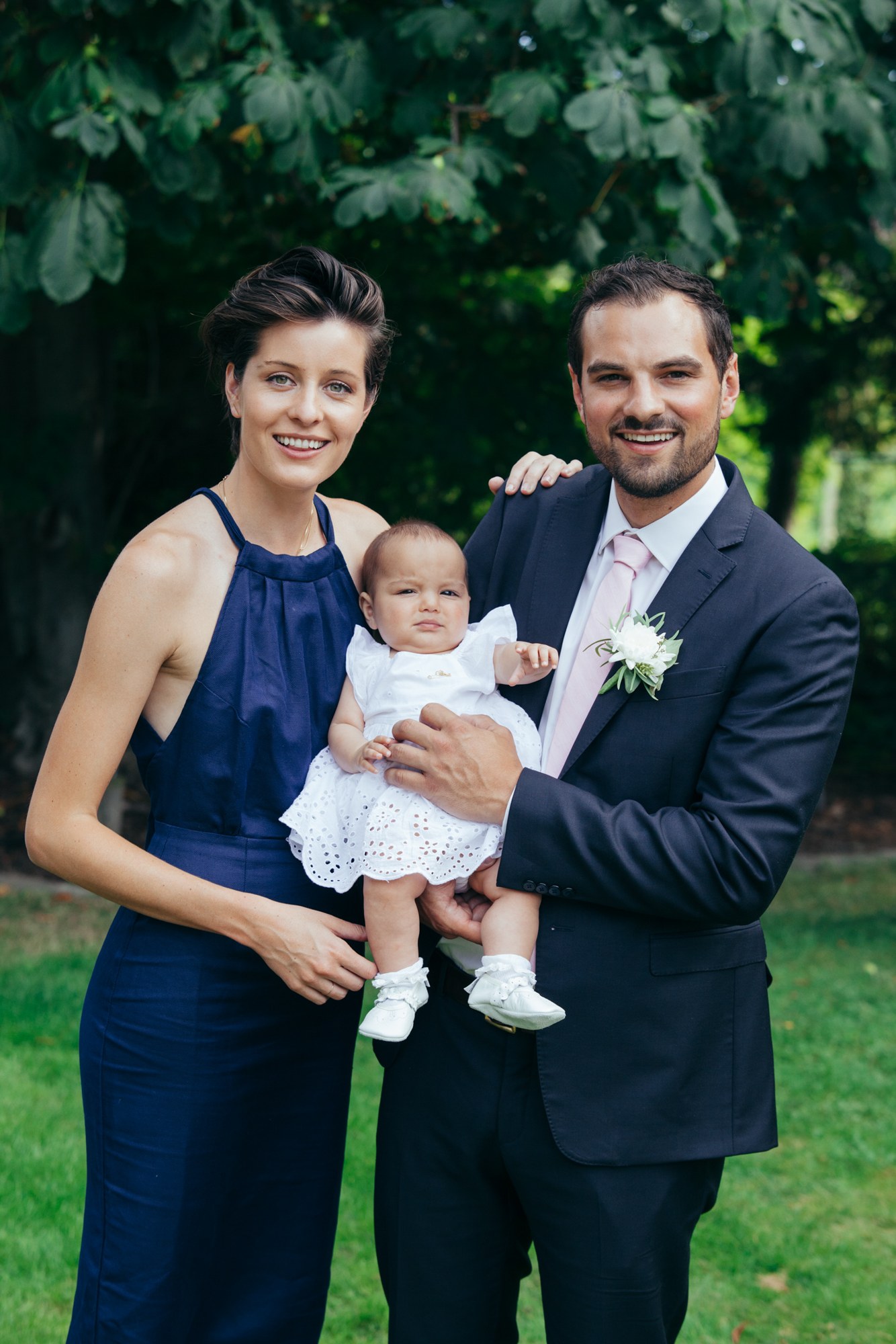 Steph & Taylor: A guest portrait with the baby.