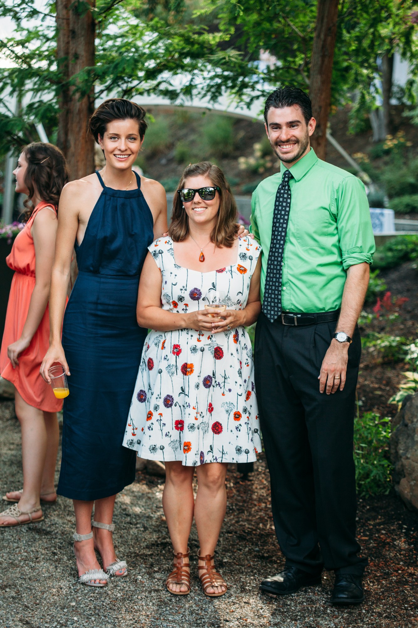 Steph & Taylor: A friendly three-person guest portrait.