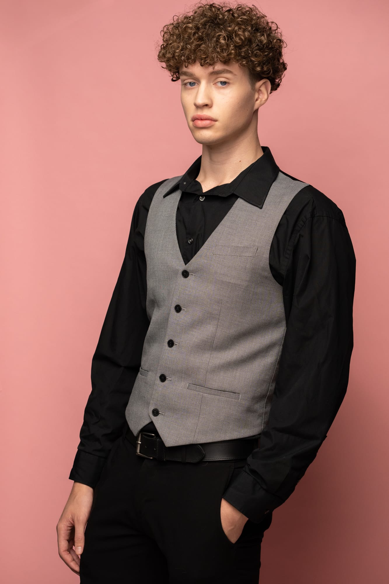 The Barbershoppe / Diva Den Bridal Formals corporate story frame 9: Collaborative bridal-formal brand photography for The Barbershoppe and Diva Den Day Spa at Kelowna Film Studios, with hair, makeup, formal looks, studio portraits and campaign-ready beauty imagery..
