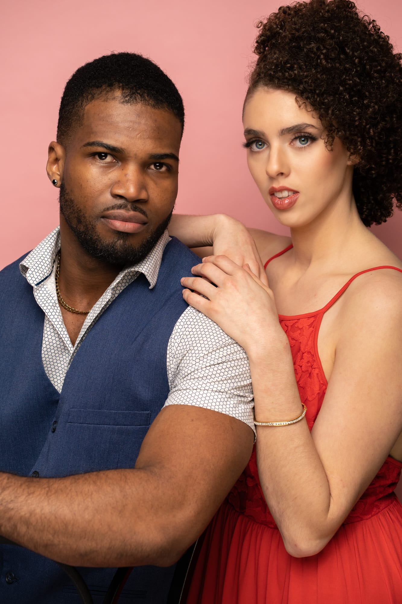The Barbershoppe / Diva Den Bridal Formals corporate story frame 17: Collaborative bridal-formal brand photography for The Barbershoppe and Diva Den Day Spa at Kelowna Film Studios, with hair, makeup, formal looks, studio portraits and campaign-ready beauty imagery..