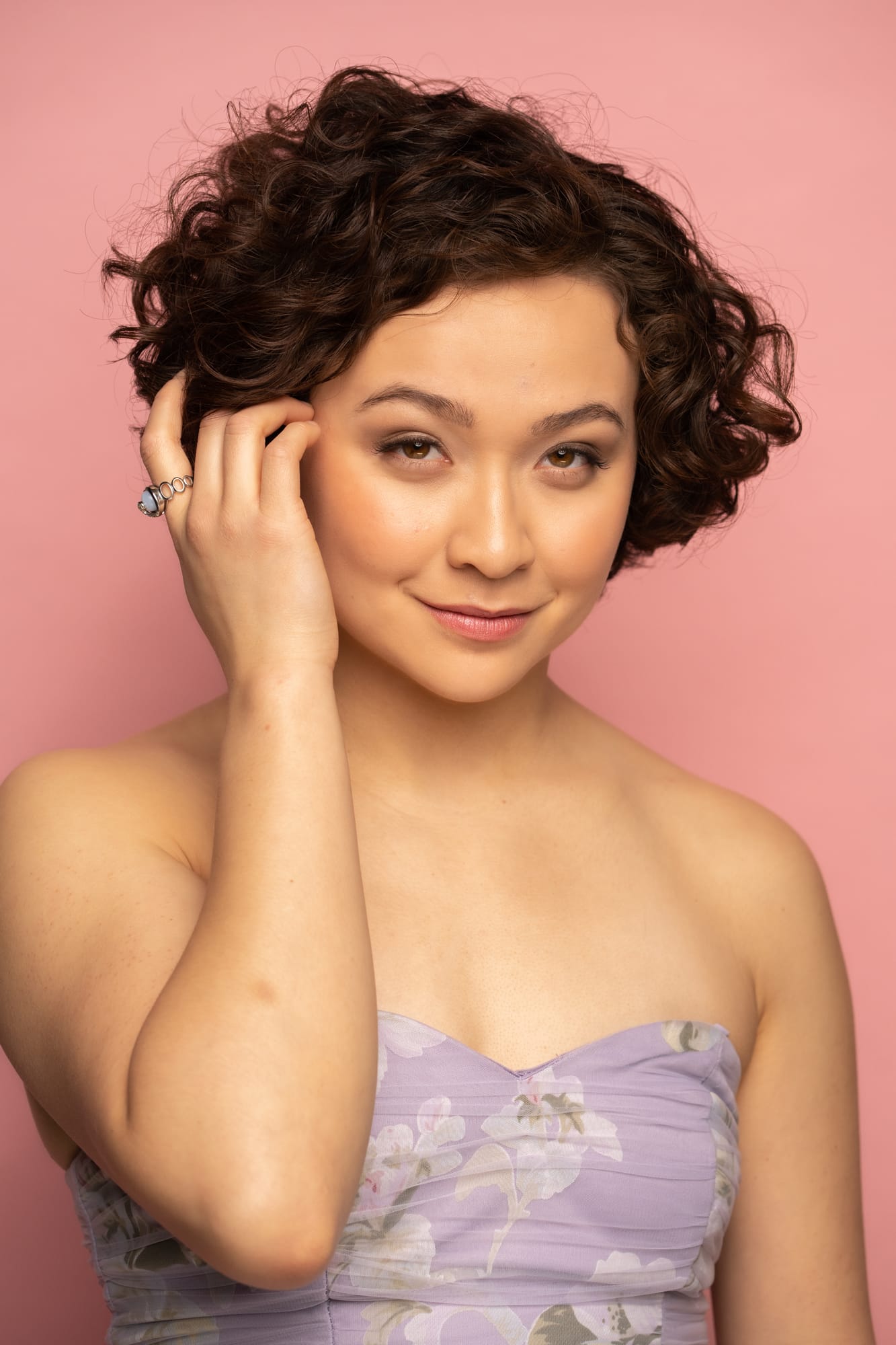 The Barbershoppe / Diva Den Bridal Formals corporate story frame 18: Collaborative bridal-formal brand photography for The Barbershoppe and Diva Den Day Spa at Kelowna Film Studios, with hair, makeup, formal looks, studio portraits and campaign-ready beauty imagery..