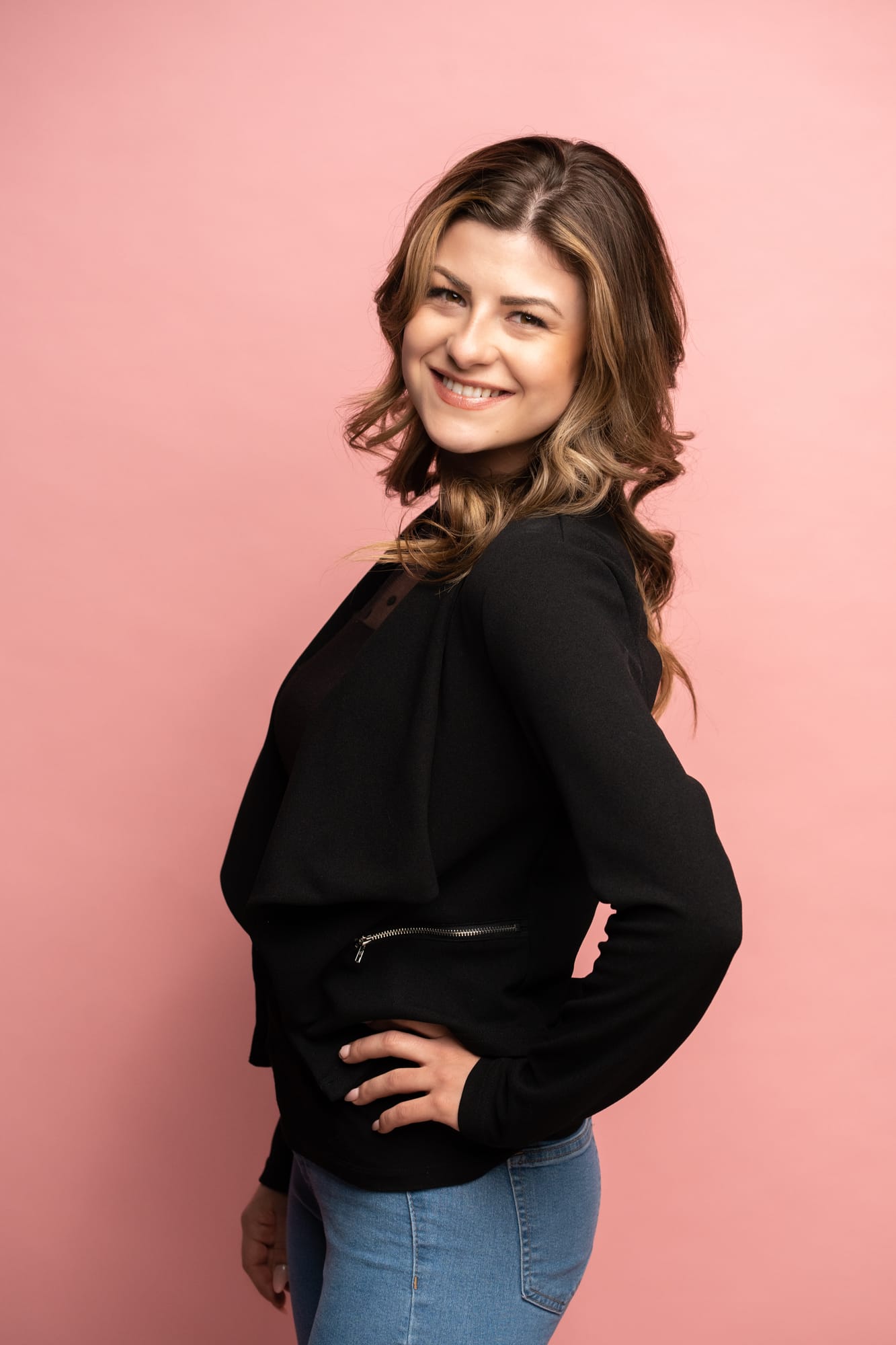 The Barbershoppe / Diva Den Bridal Formals corporate story frame 45: Collaborative bridal-formal brand photography for The Barbershoppe and Diva Den Day Spa at Kelowna Film Studios, with hair, makeup, formal looks, studio portraits and campaign-ready beauty imagery..